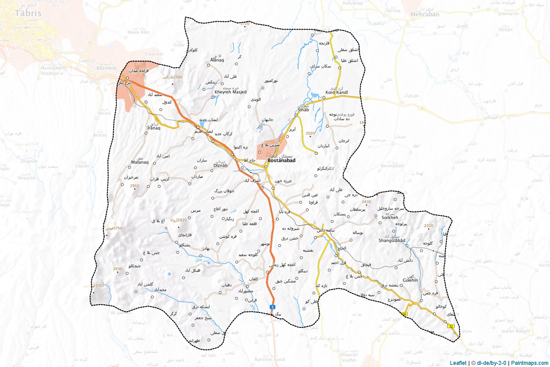 Bostanabad (Azarbayjan-e Sharqi) Map Cropping Samples-1