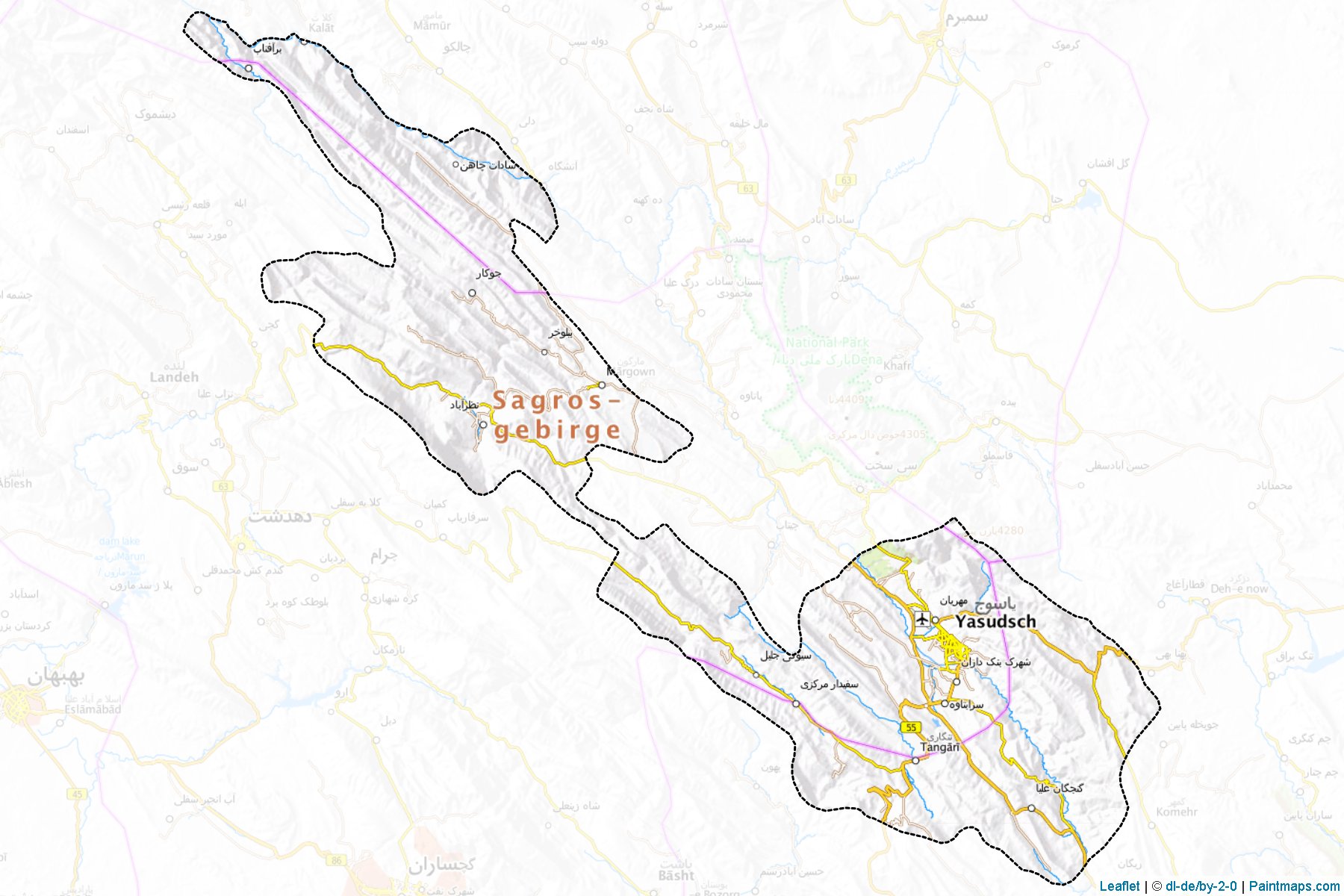 Boyer Ahmad (Kohgiluyeh va Buyer Ahmad) Map Cropping Samples-1