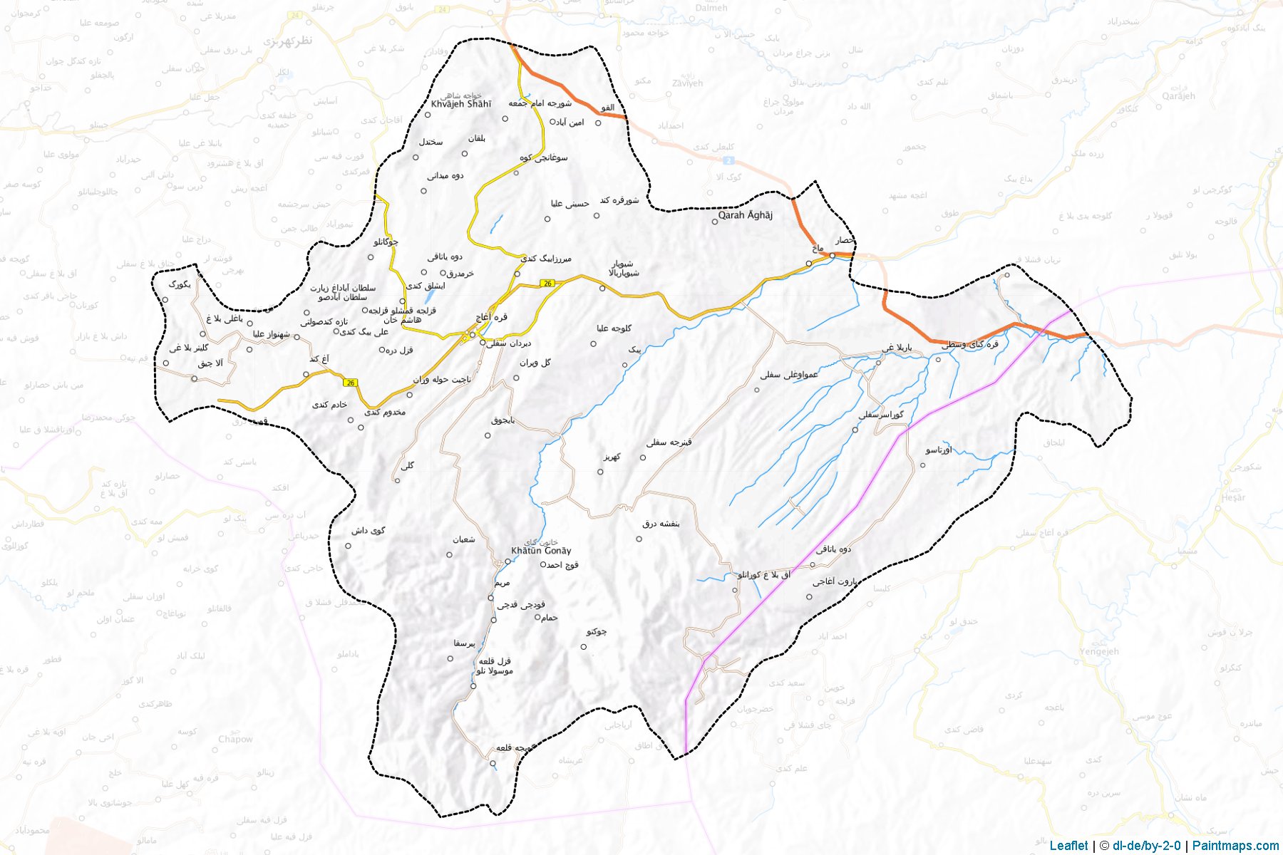 Muestras de recorte de mapas Charoimaq (East Azerbaijan)-1