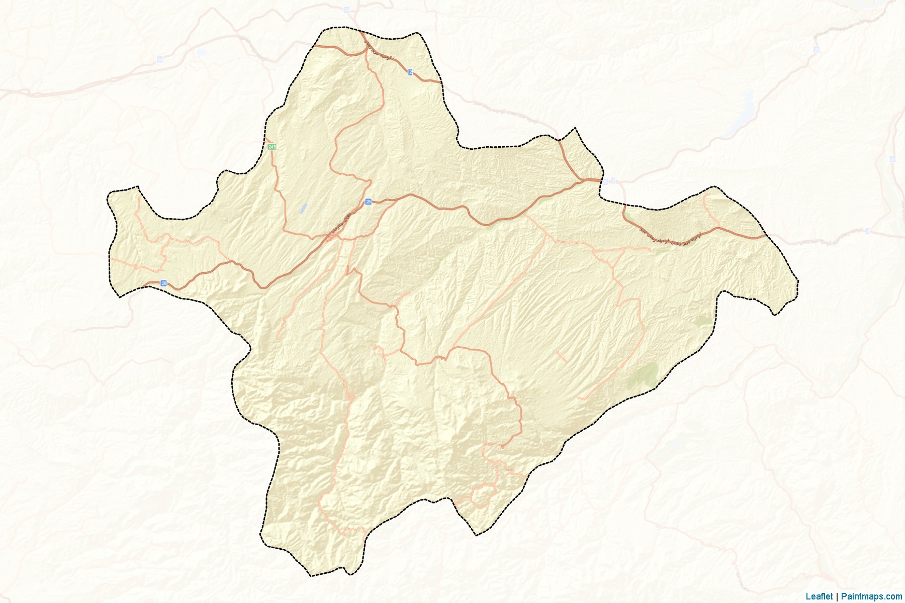 Muestras de recorte de mapas Charoimaq (East Azerbaijan)-2