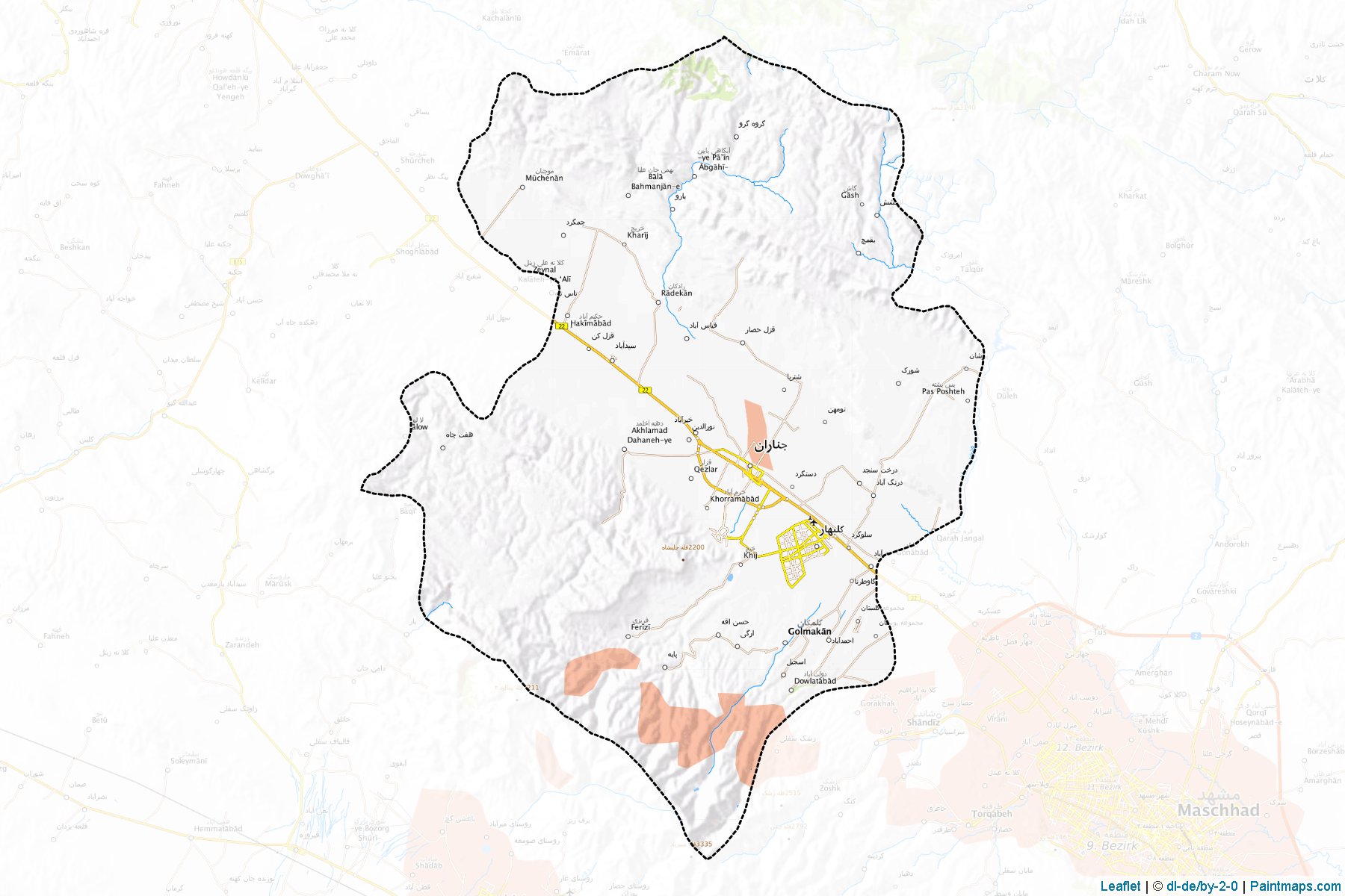 Muestras de recorte de mapas Chenaran (Razavi Khorasan)-1