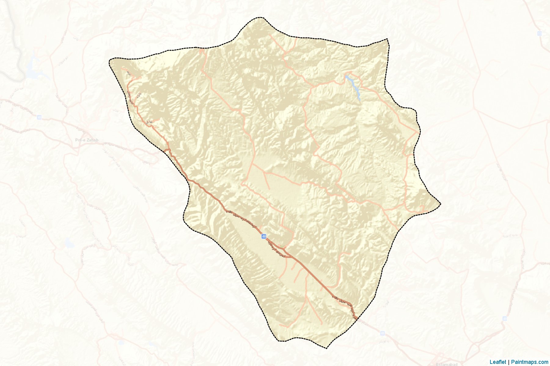 Muestras de recorte de mapas Dalahu (Kermanshah)-2