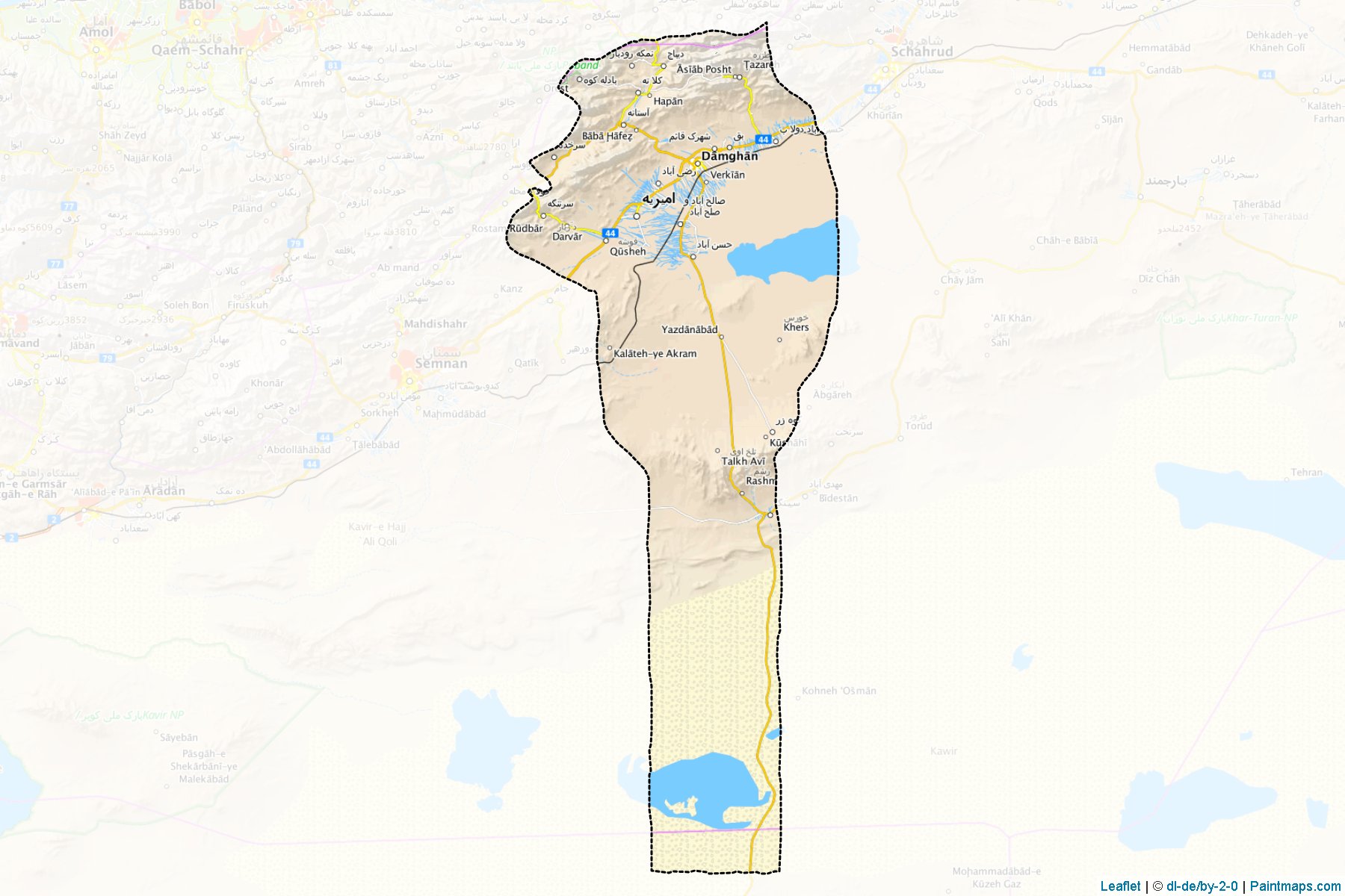 Damghan (Semnan) Map Cropping Samples-1