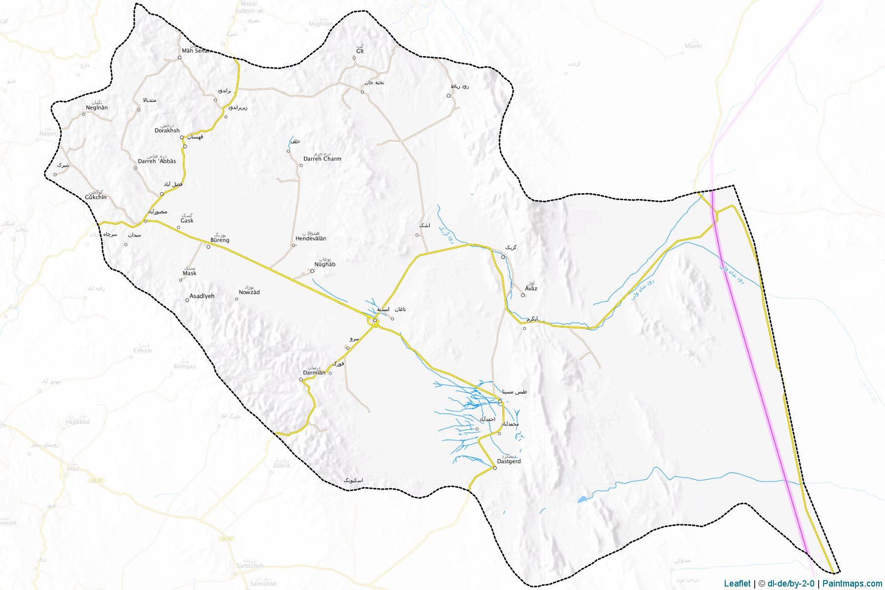 Muestras de recorte de mapas Darmiyan (South Khorasan)-1