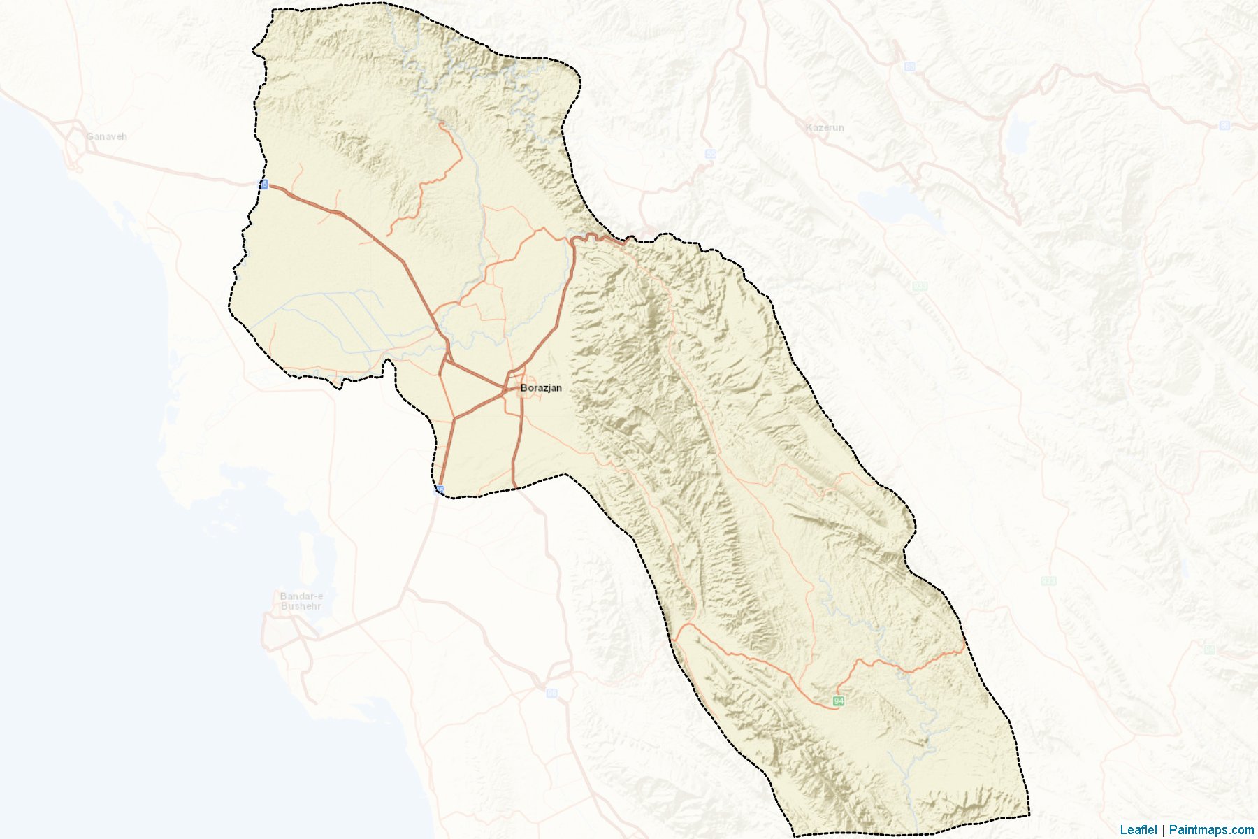 Dashtestan (Bushehr) Map Cropping Samples-2