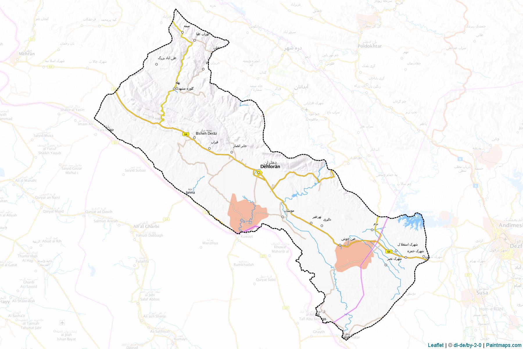 Muestras de recorte de mapas Dehloran (Ilam)-1