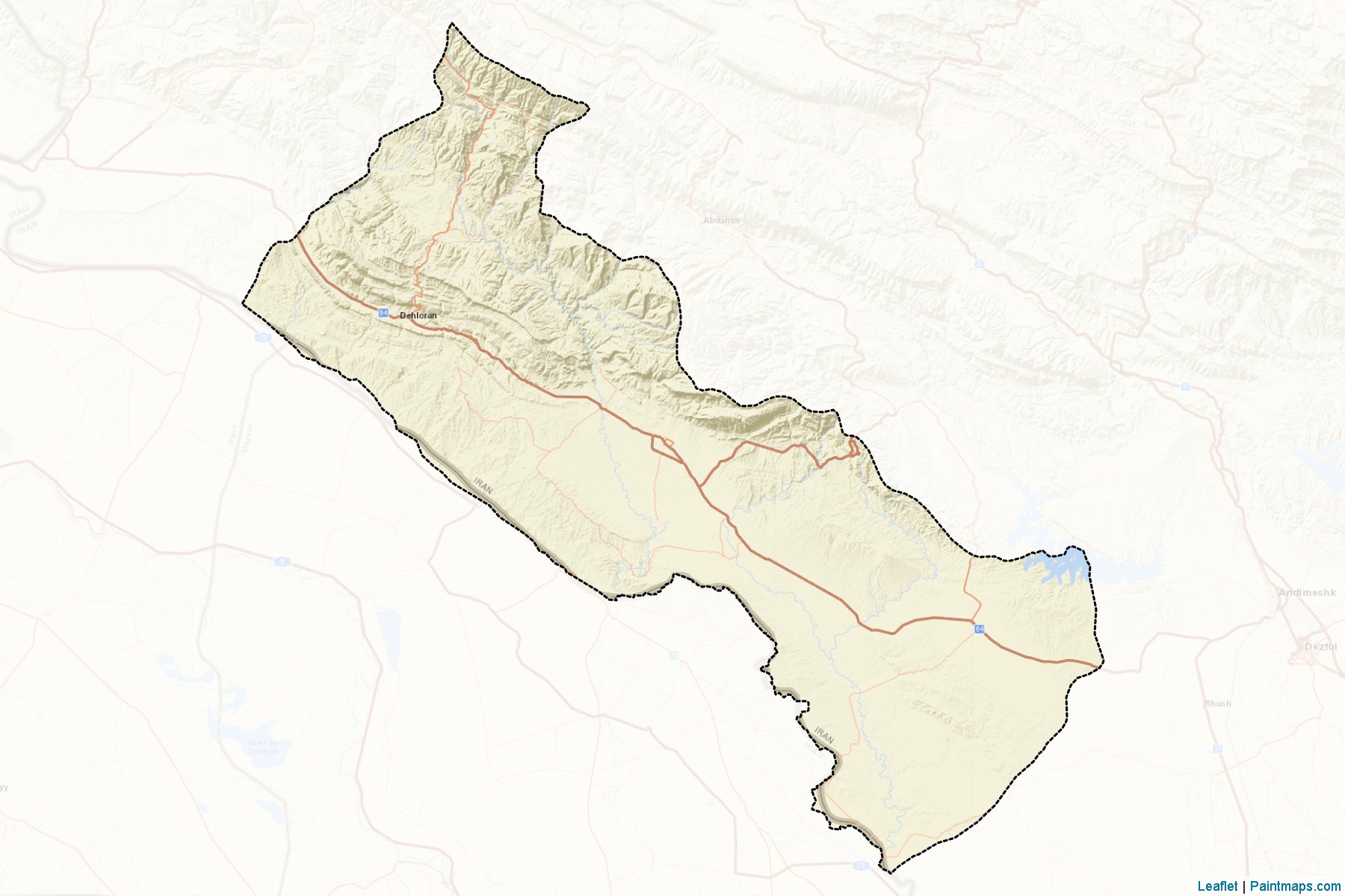 Muestras de recorte de mapas Dehloran (Ilam)-2