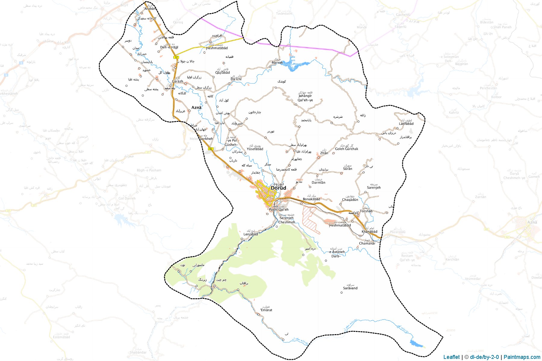 Muestras de recorte de mapas Dorud (Lorestan)-1