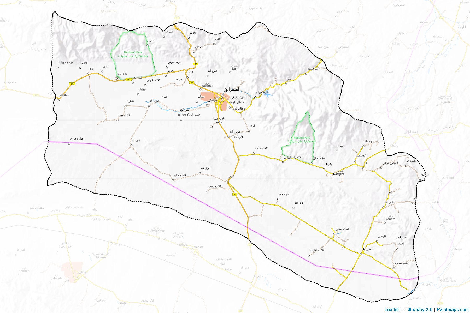 İsferayen şehristanı (Kuzey Horasan Eyaleti) Haritası Örnekleri-1