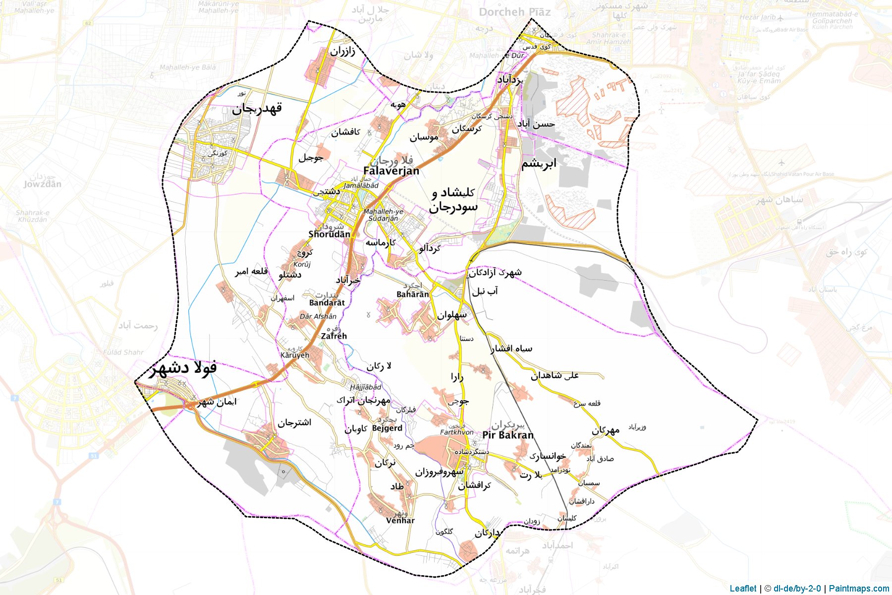 Falavarjan (Esfahan) Map Cropping Samples-1