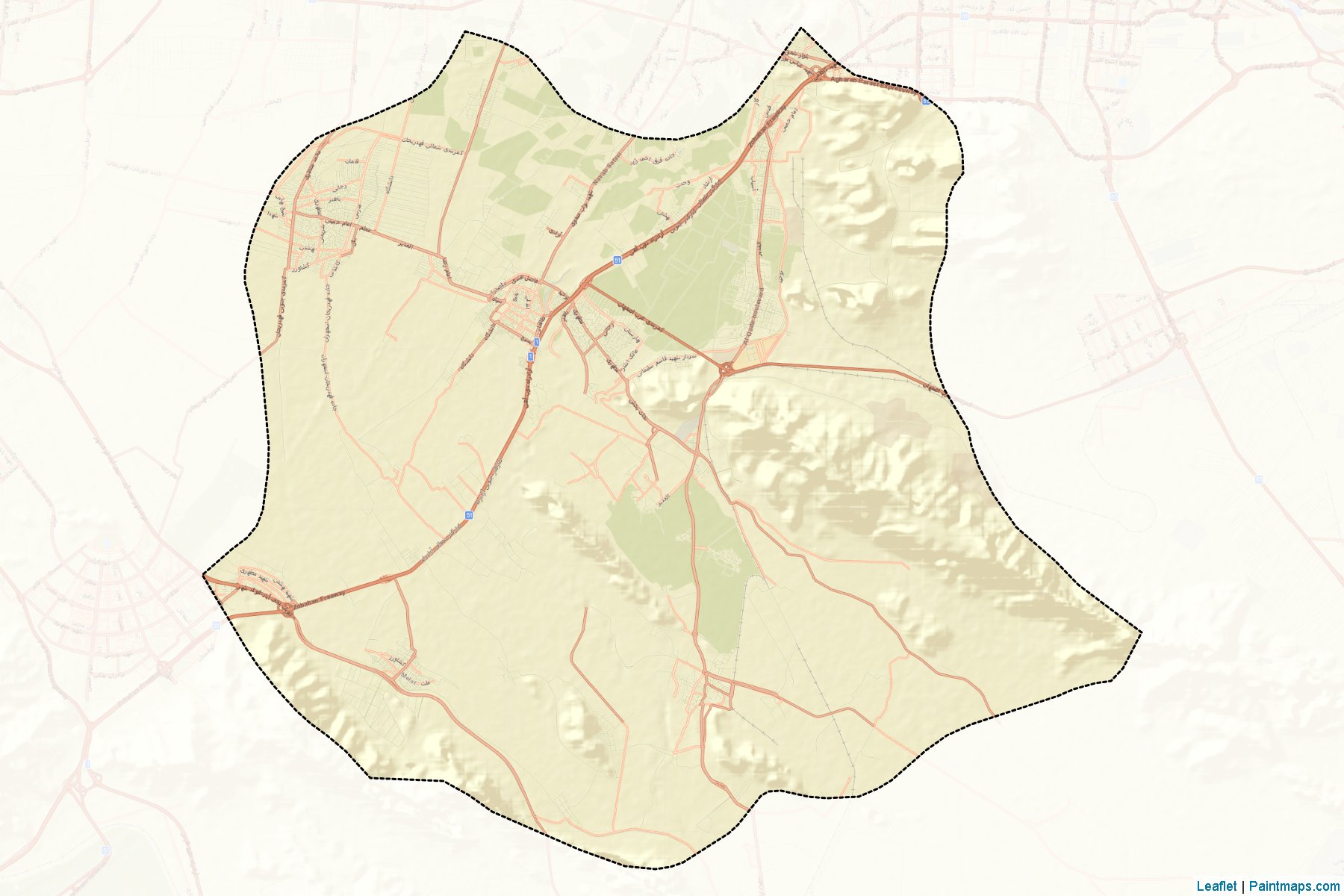 Falavarjan (Esfahan) Map Cropping Samples-2