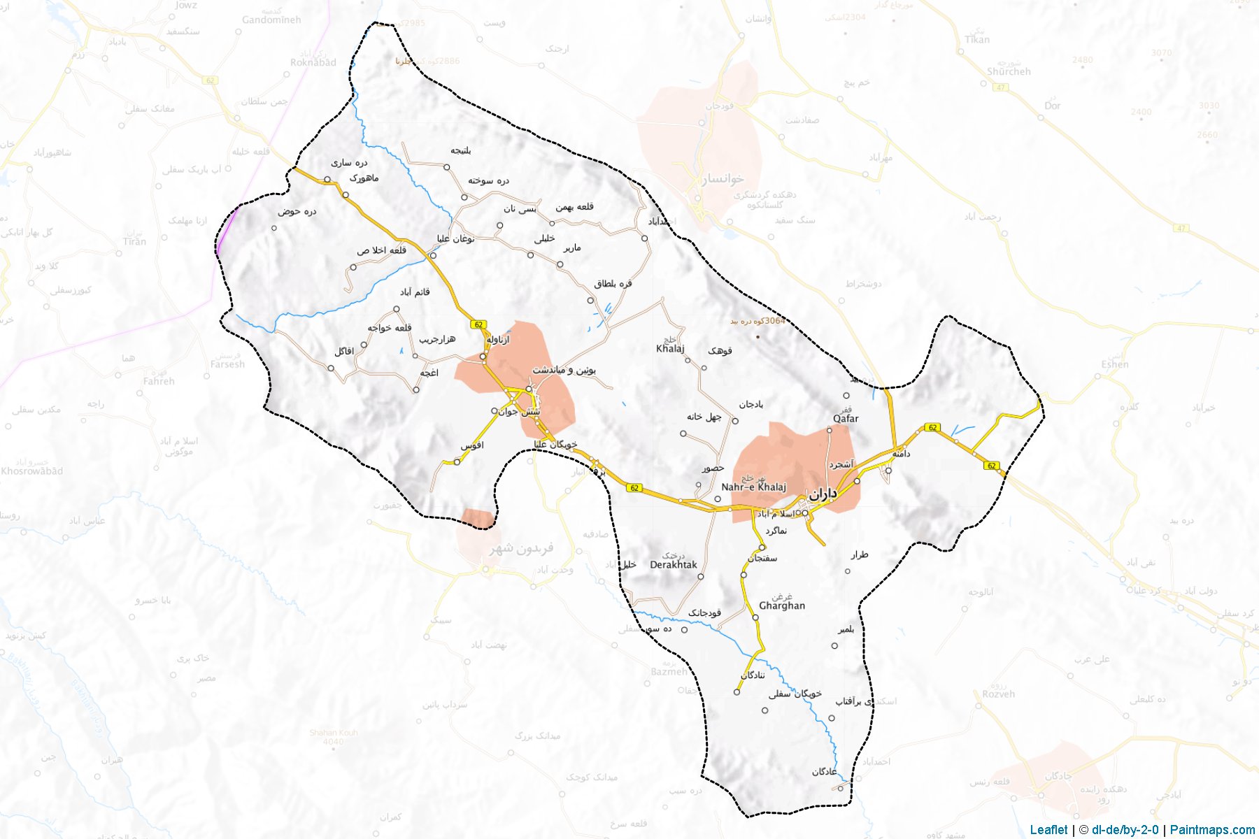 Muestras de recorte de mapas Faridan (Esfahan)-1