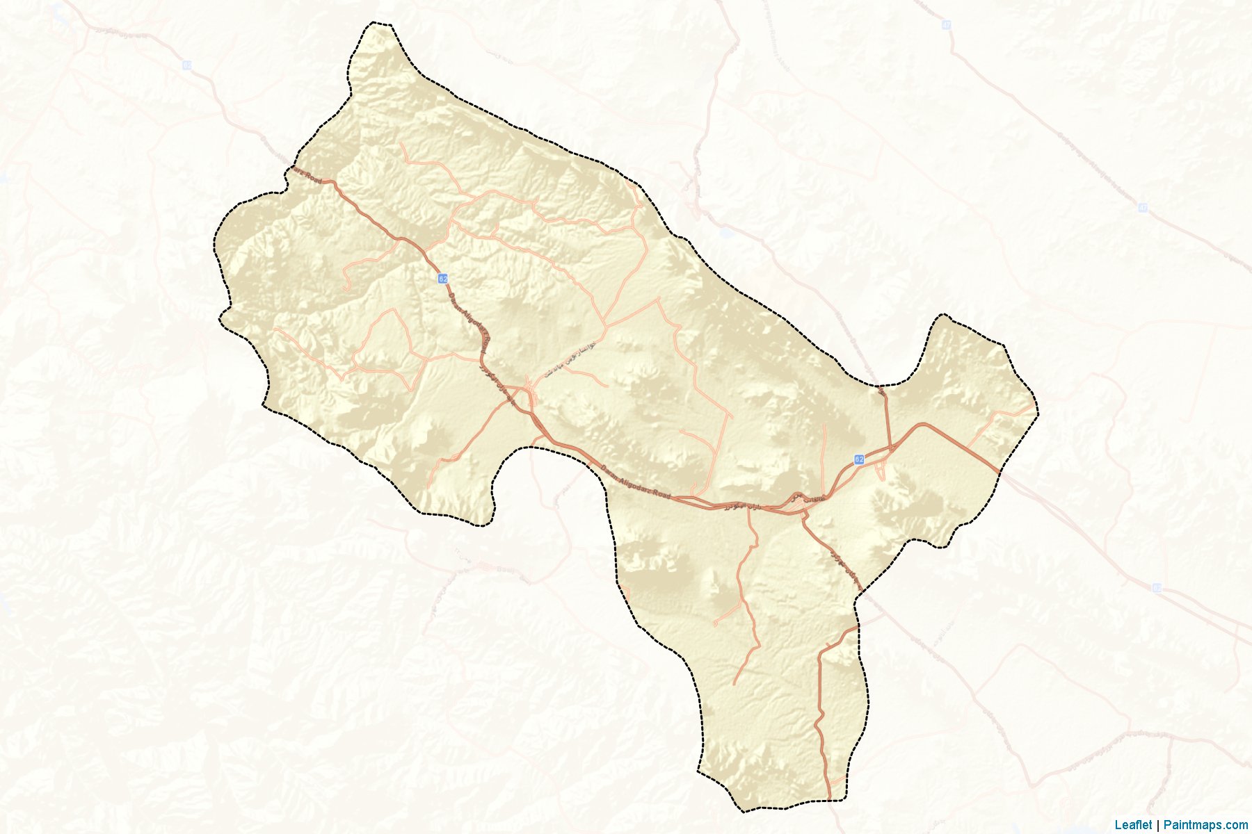 Muestras de recorte de mapas Faridan (Esfahan)-2