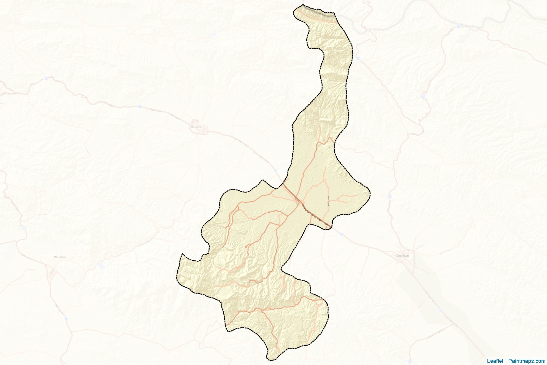 Muestras de recorte de mapas Faruj (North Khorasan)-2