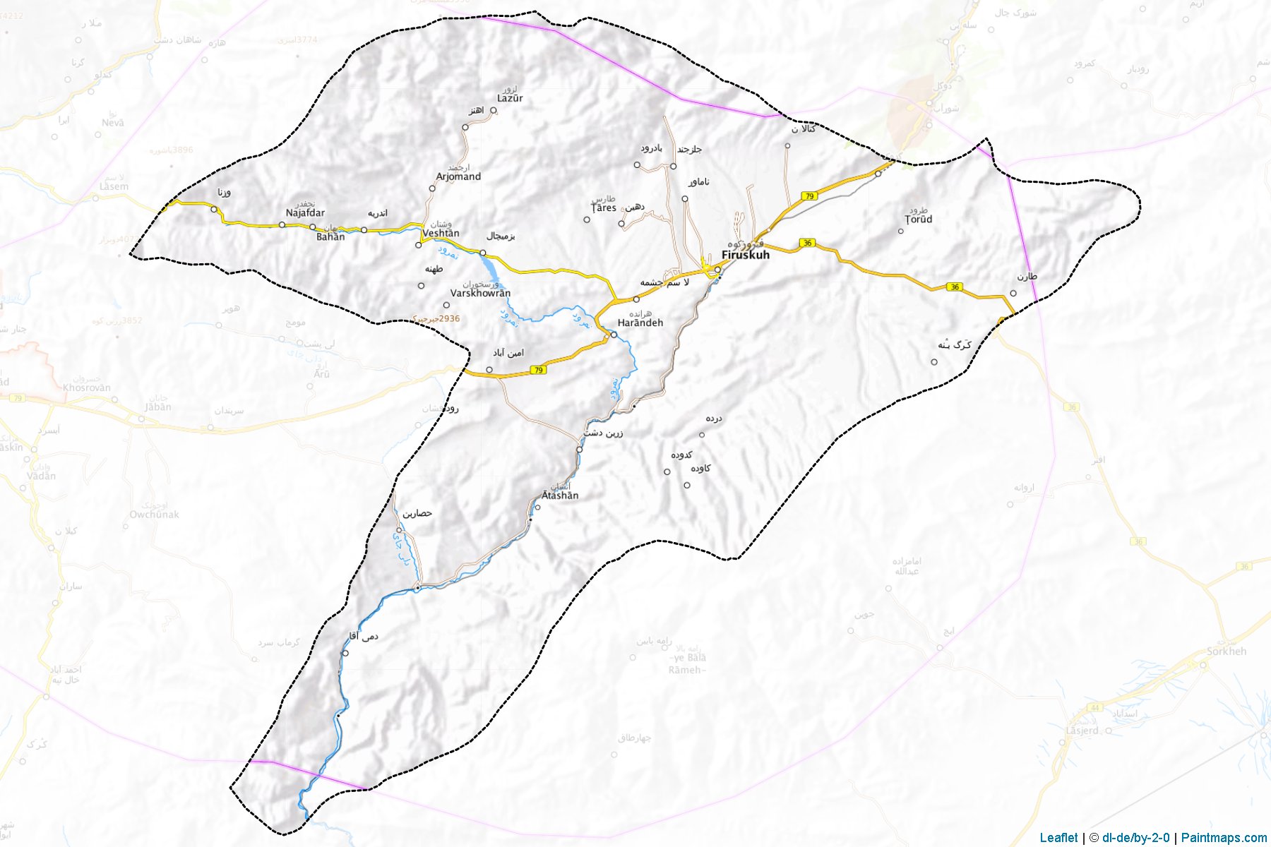 Muestras de recorte de mapas Firuzkuh (Tehran)-1