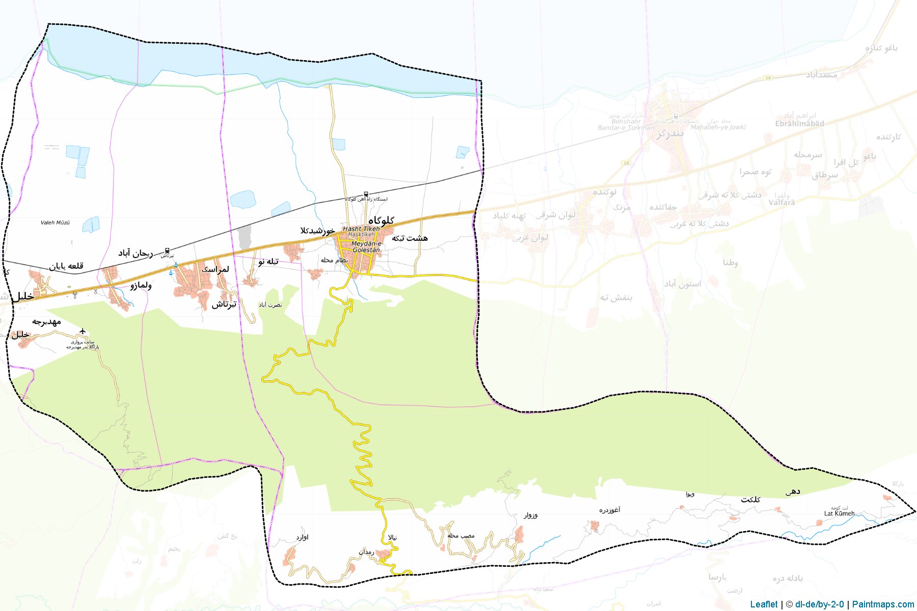 Muestras de recorte de mapas Galugah (Mazandaran)-1