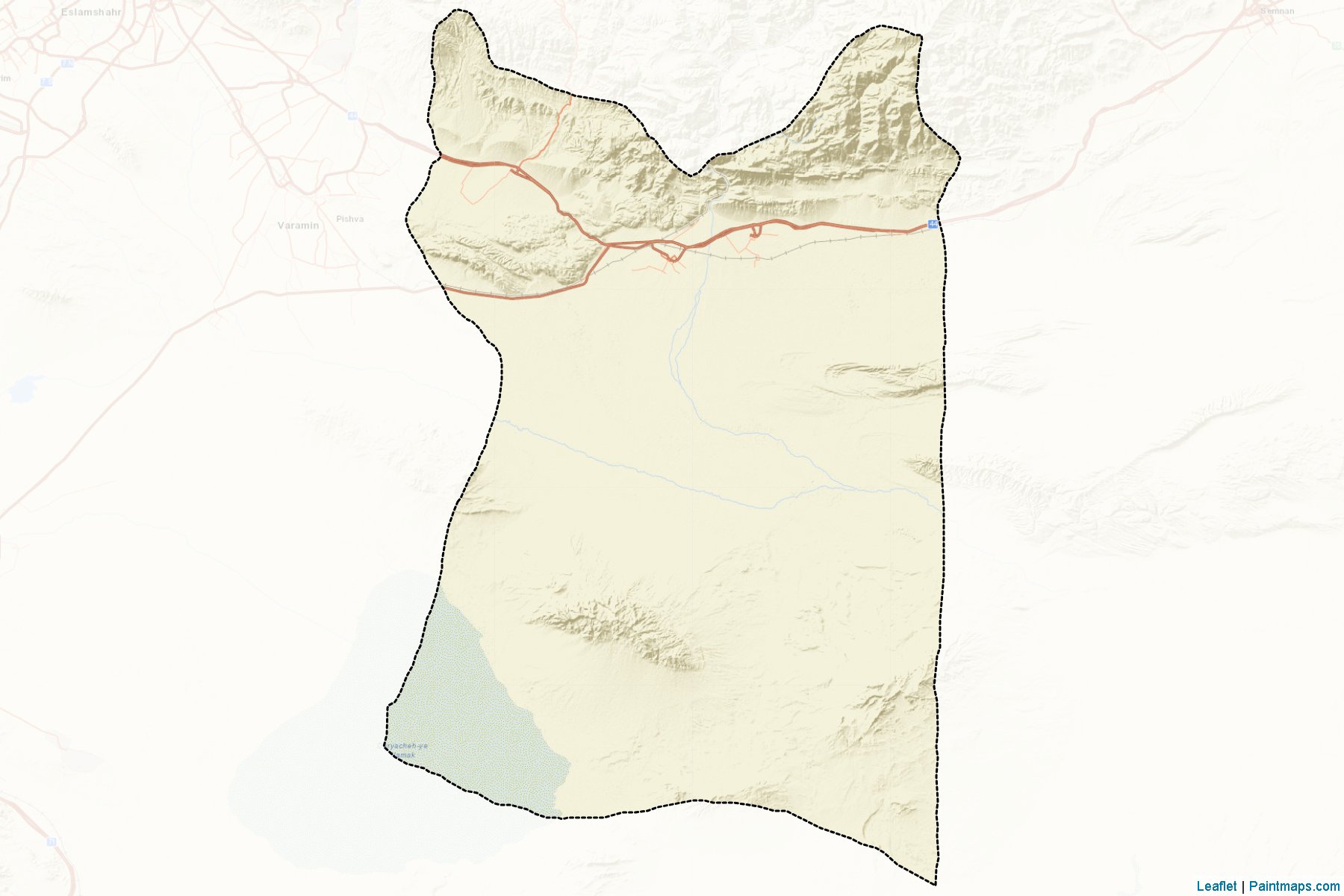 Muestras de recorte de mapas Garmsar (Semnan)-2