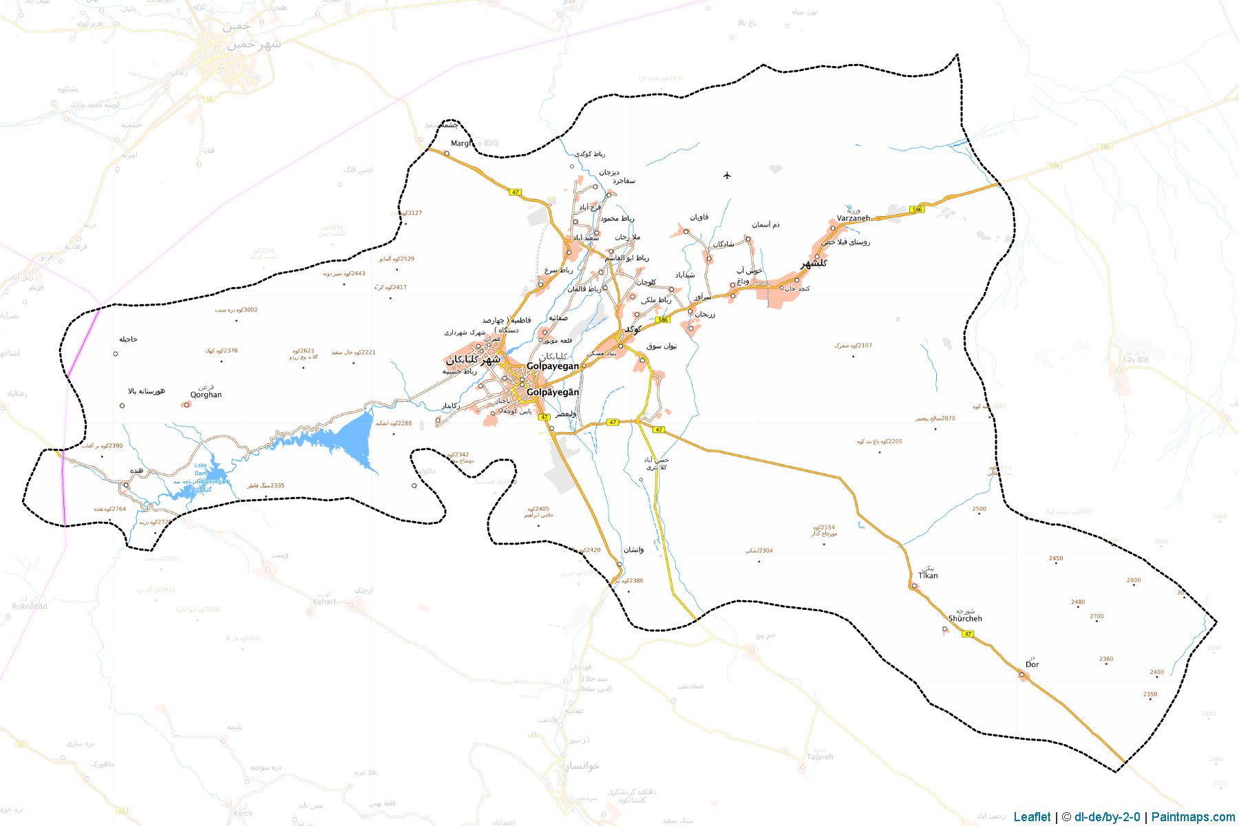 Golpayegan (Esfahan) Map Cropping Samples-1