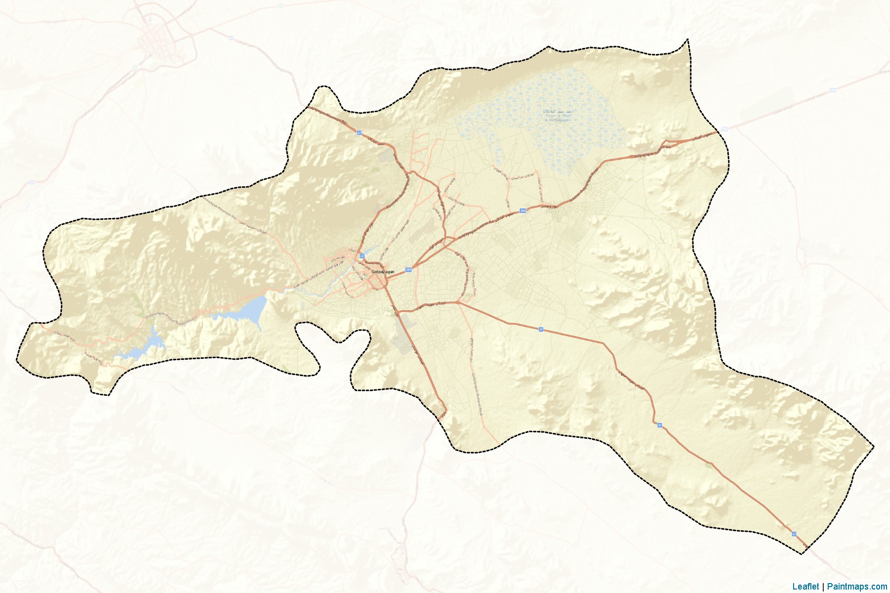 Golpayegan (Esfahan) Map Cropping Samples-2