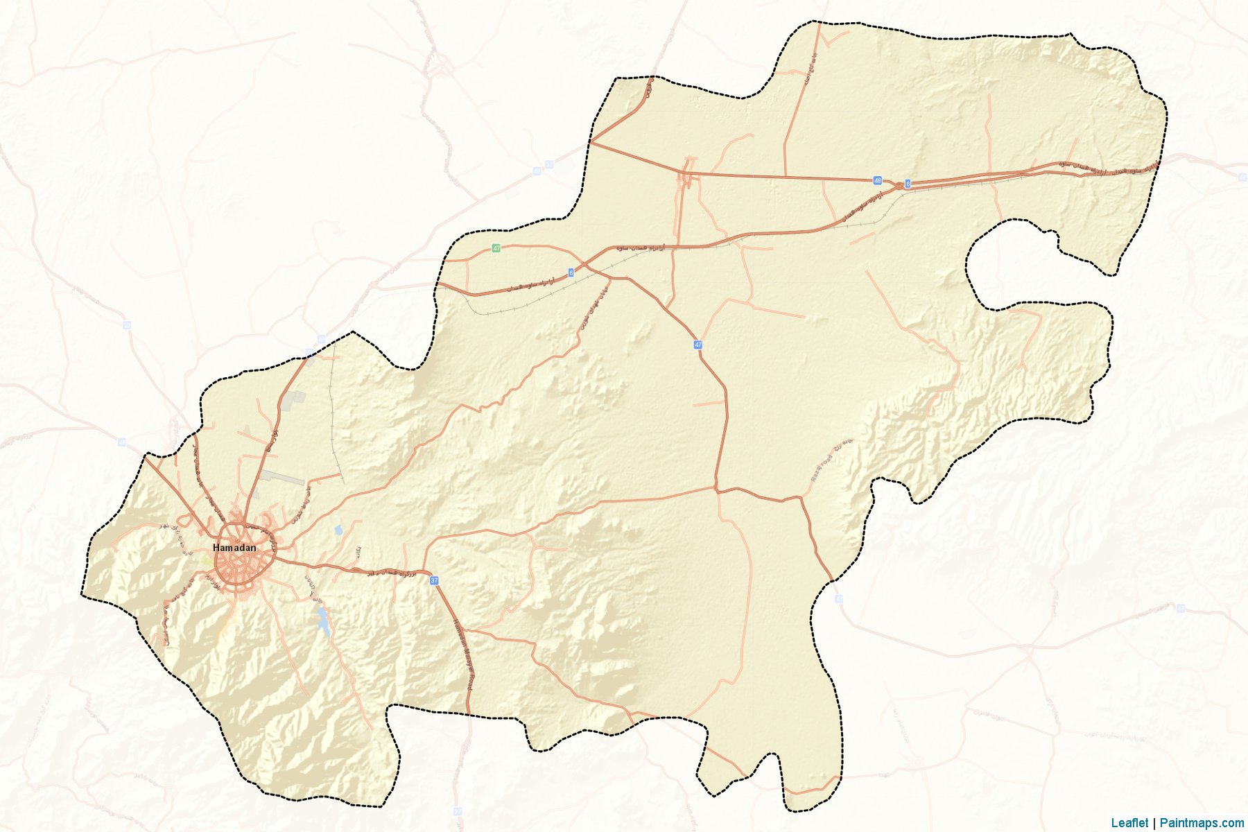 Muestras de recorte de mapas Hamedan (Hamadan)-2