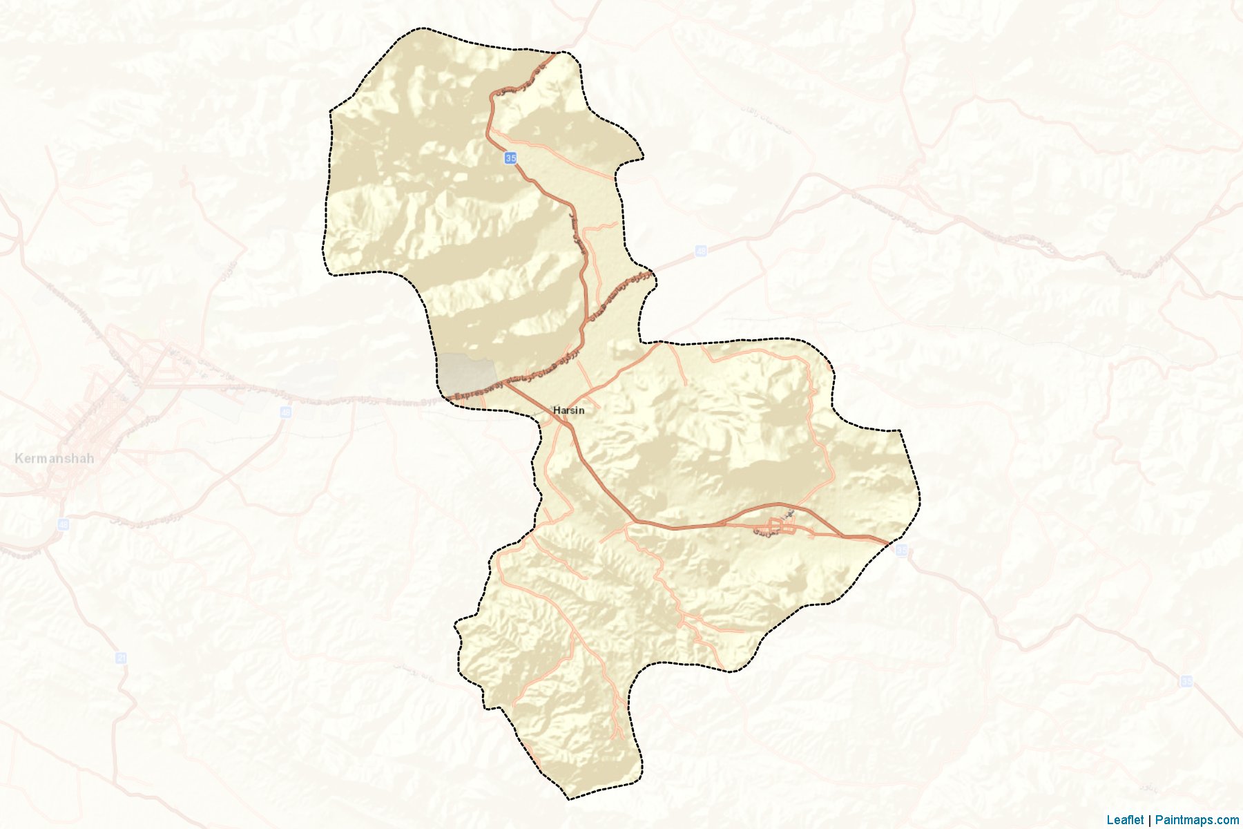 Harsin (Kermanshah) Map Cropping Samples-2