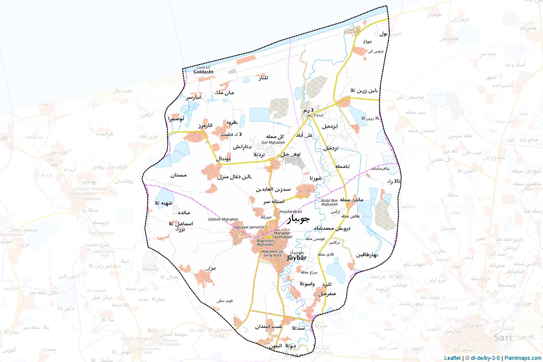 Juybar (Mazandaran) Map Cropping Samples-1