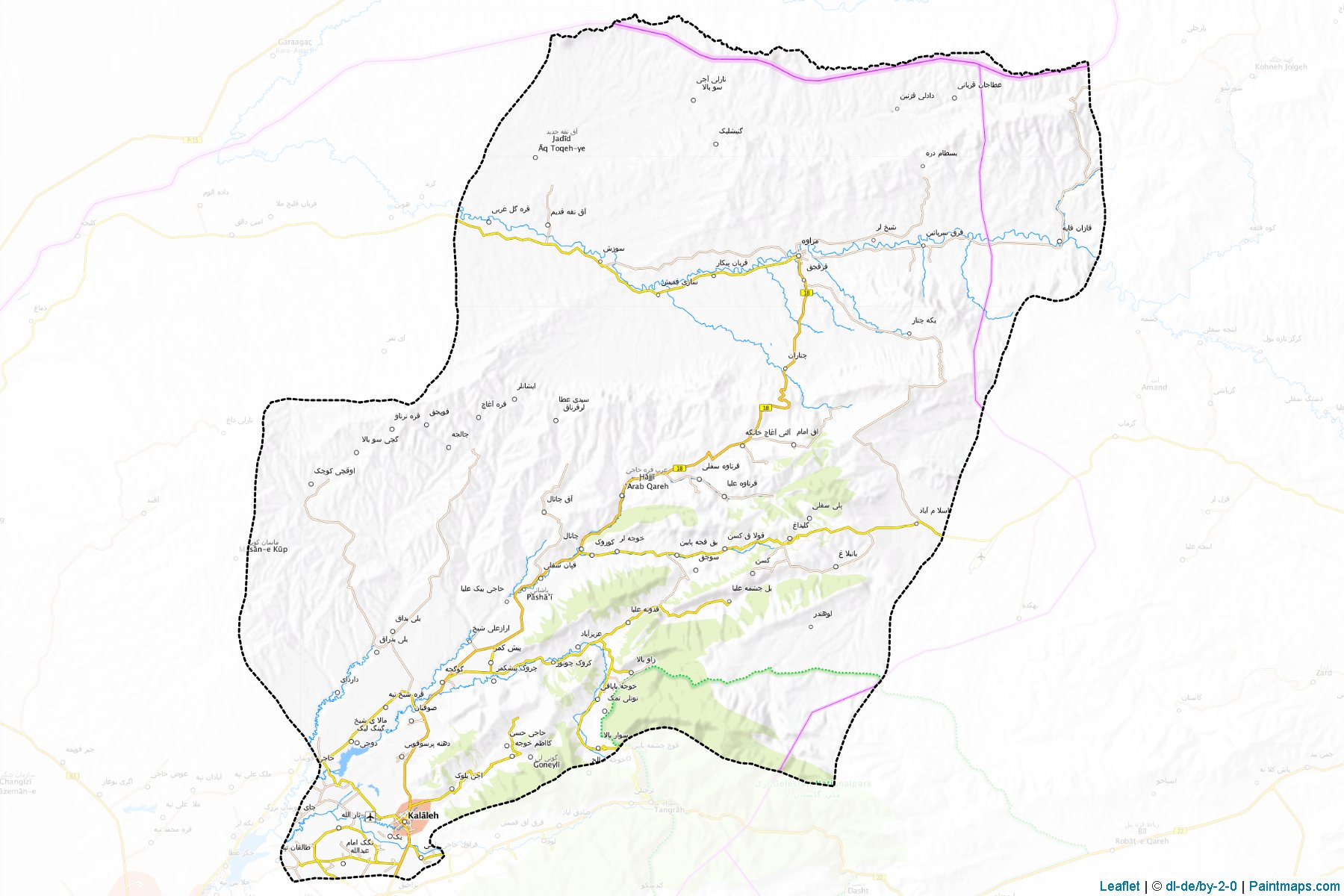 Muestras de recorte de mapas Kalaleh (Golestan)-1