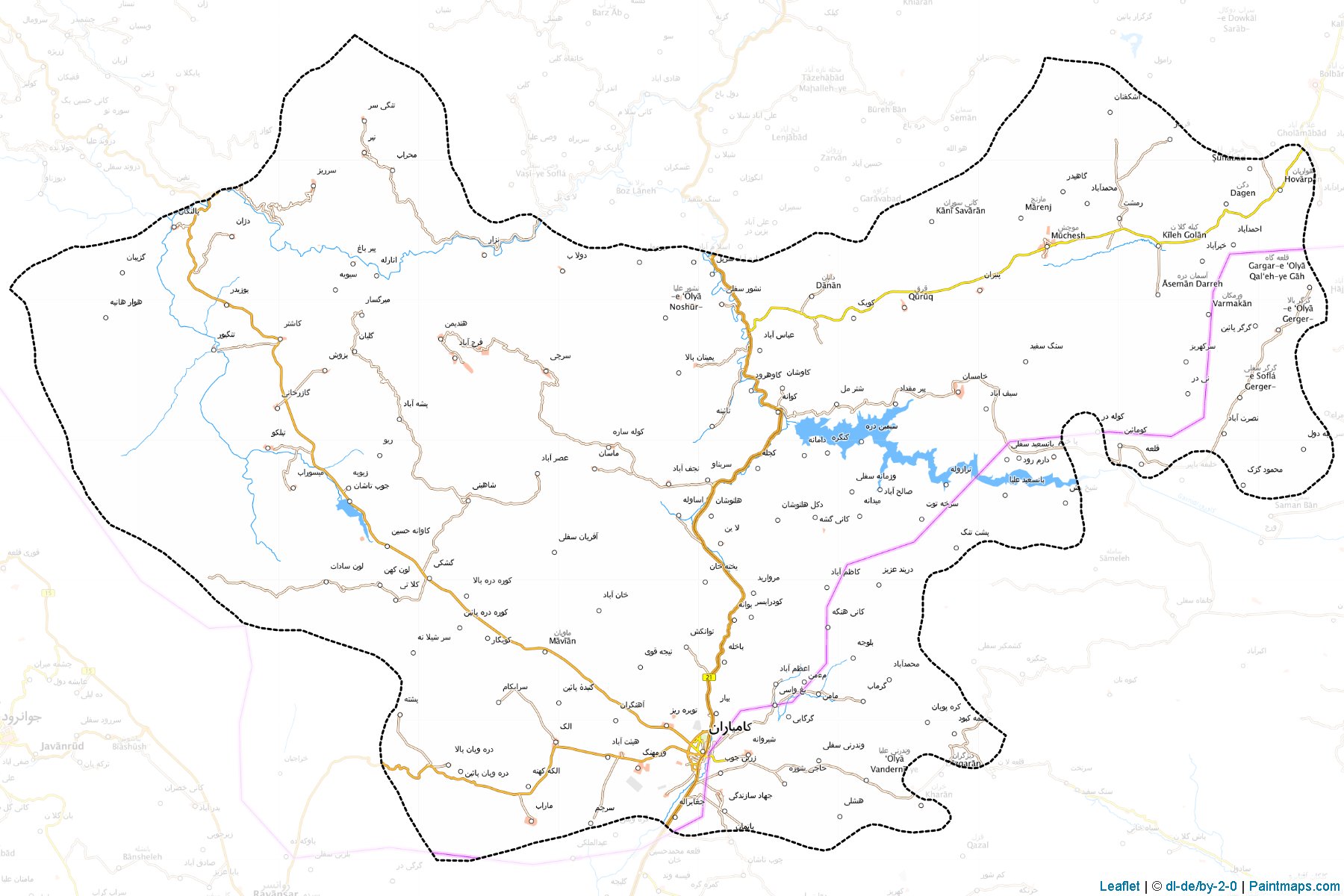 Kamyaran (Kürdistan Eyaleti) Haritası Örnekleri-1