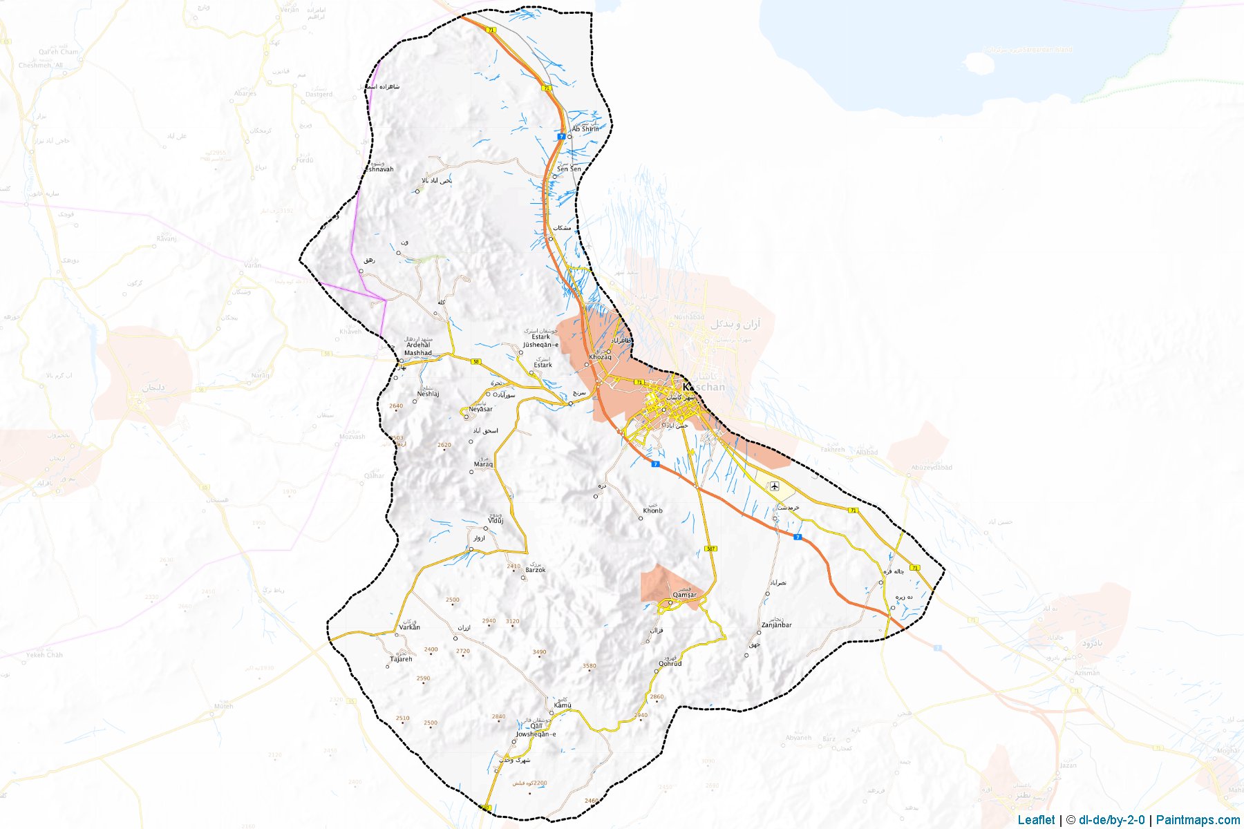 Kaşan (İsfahan Eyaleti) Haritası Örnekleri-1