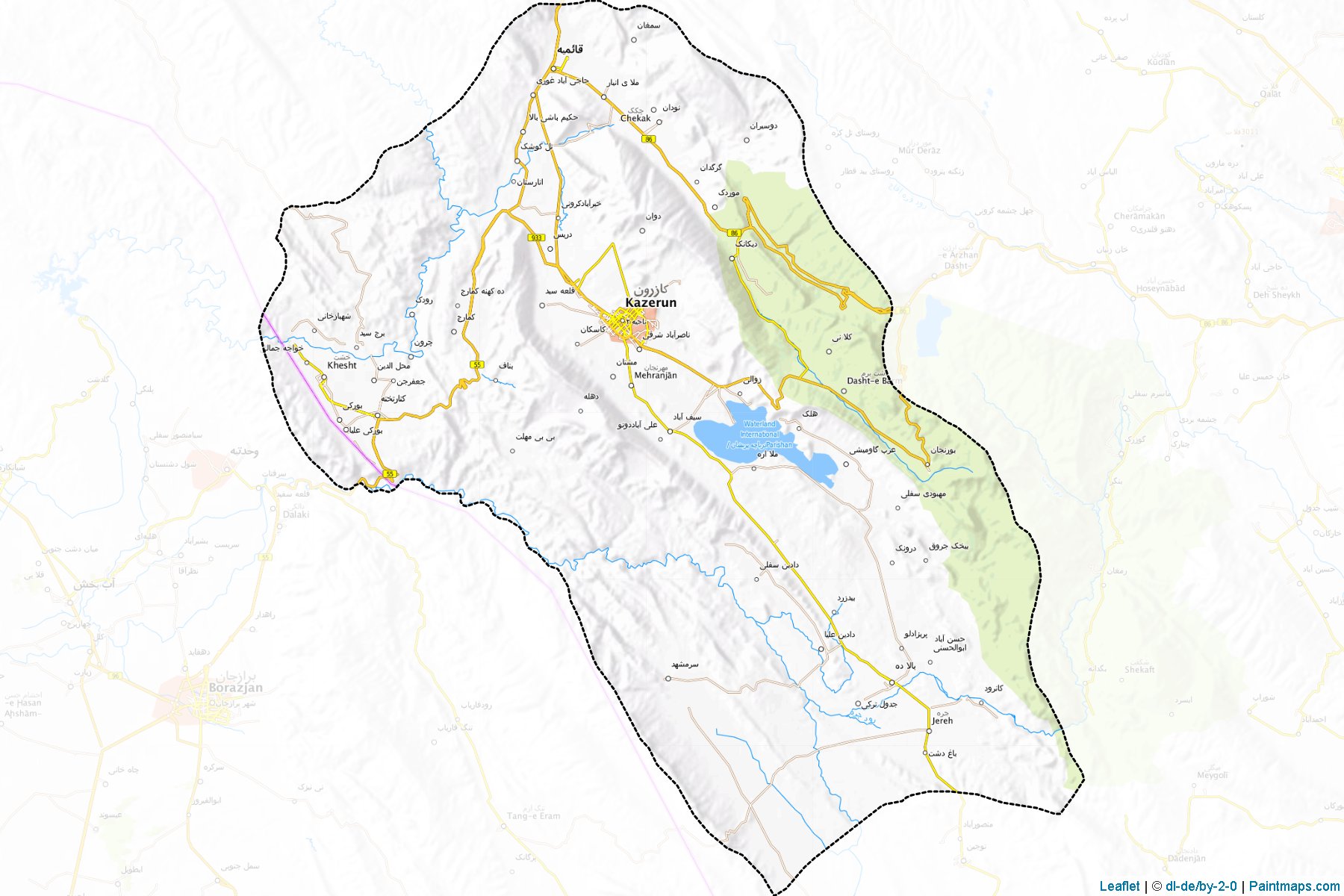 Kazerun (Fars) Map Cropping Samples-1