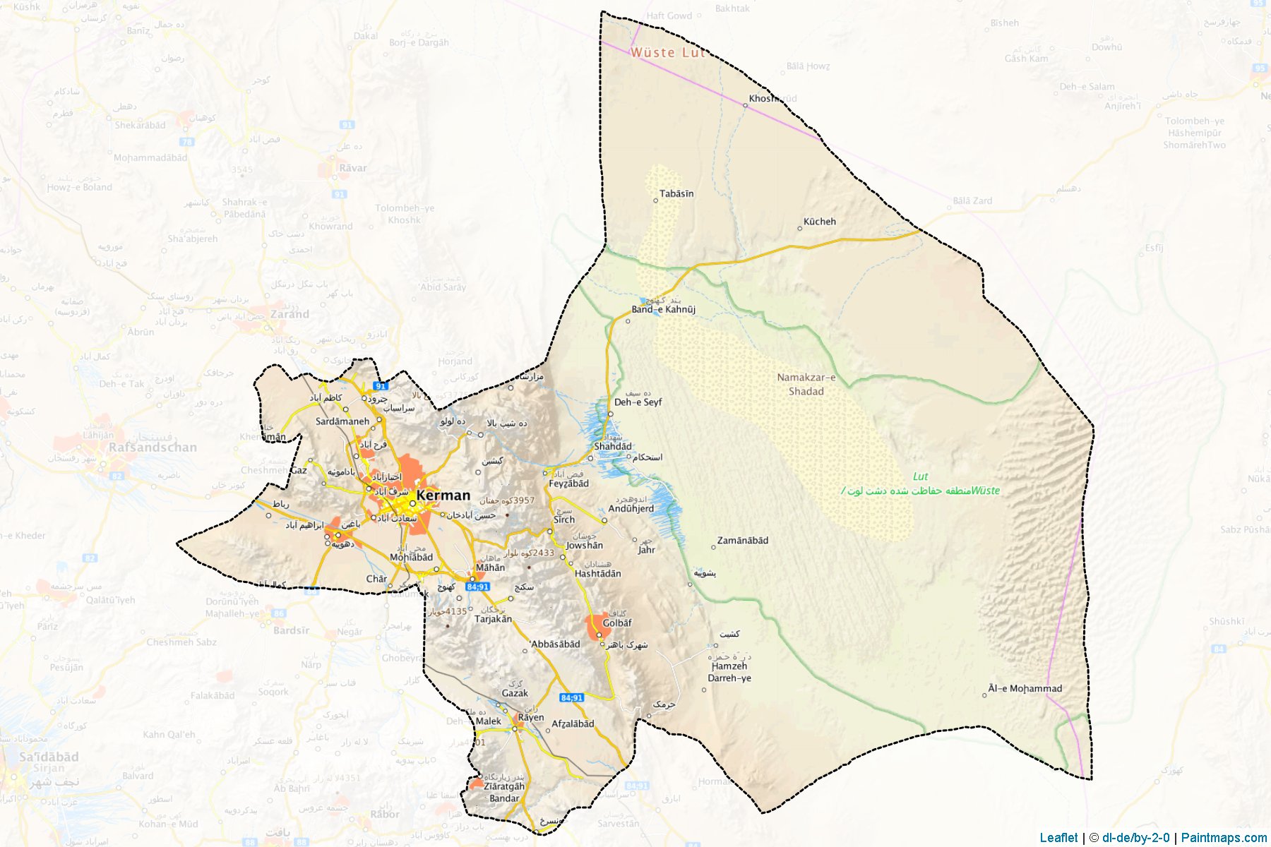 Muestras de recorte de mapas Kerman (Kerman)-1