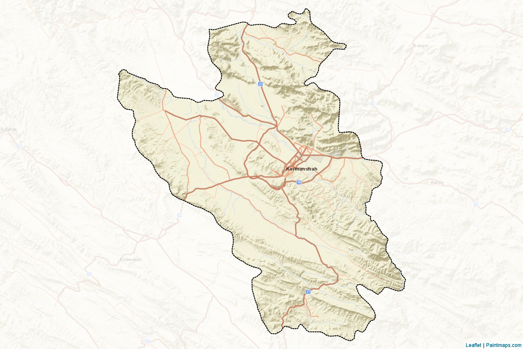 Kirmanşah şehristanı (Kirmanşah Eyaleti) Haritası Örnekleri-2
