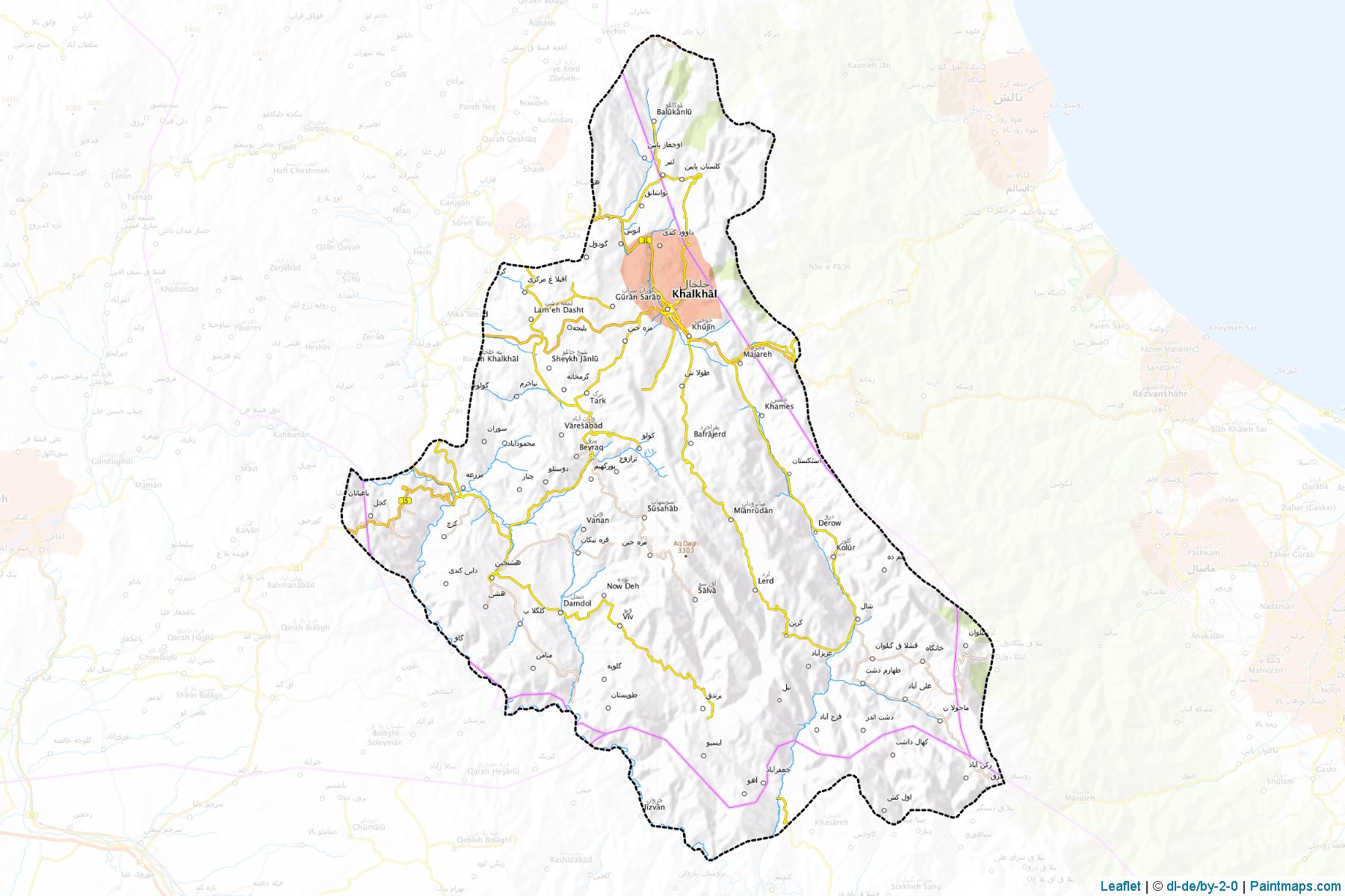 Khalkhal (Ardabil) Map Cropping Samples-1