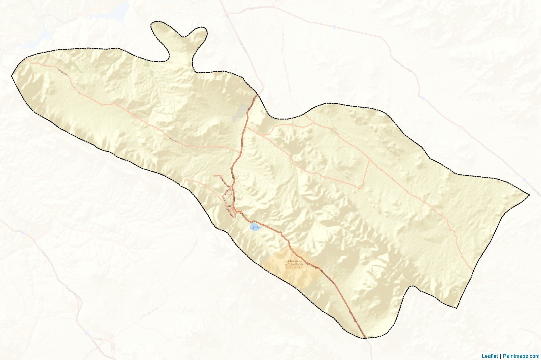 Muestras de recorte de mapas Khansar (Esfahan)-2