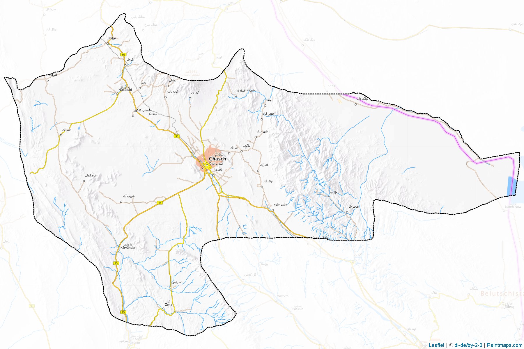 Muestras de recorte de mapas Khash (Sistan and Baluchestan)-1