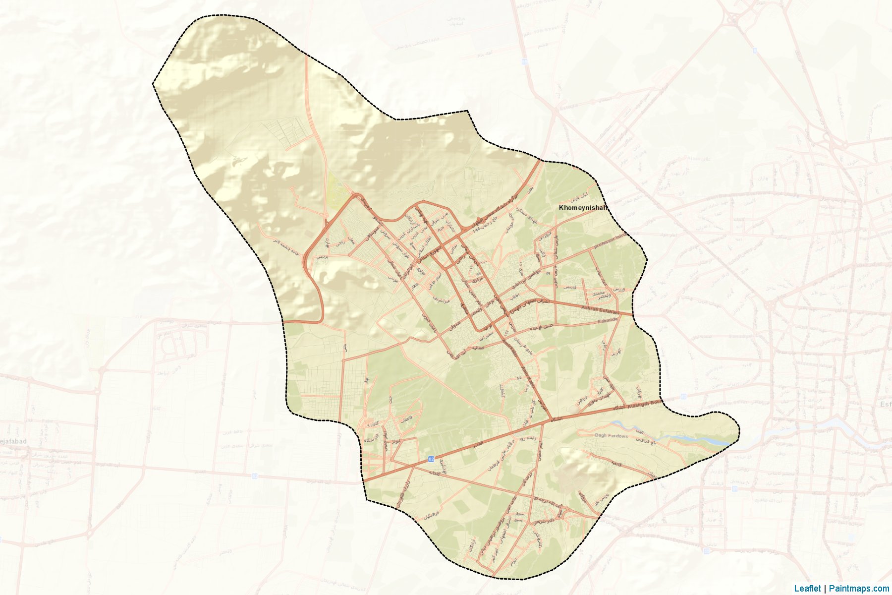 Khomeynishahr (Esfahan) Map Cropping Samples-2