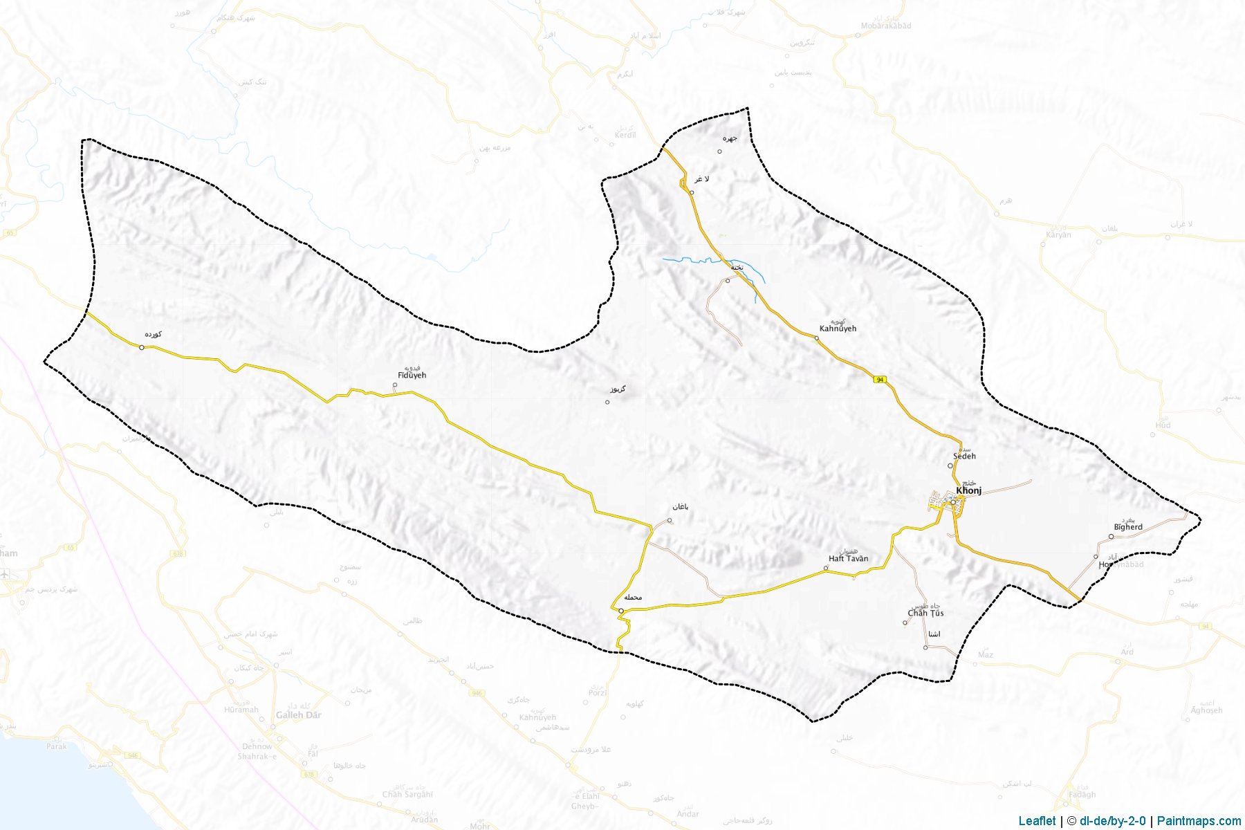 Honc (Fars Eyaleti) Haritası Örnekleri-1