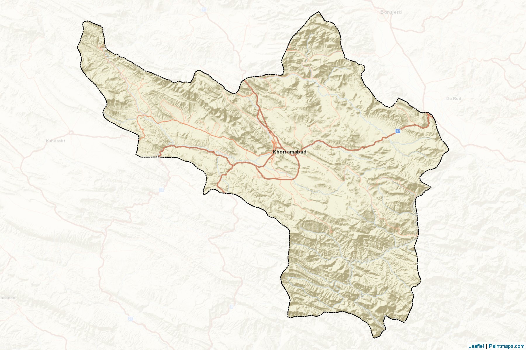 Hürremabad şehristanı (Lorestan) Haritası Örnekleri-2