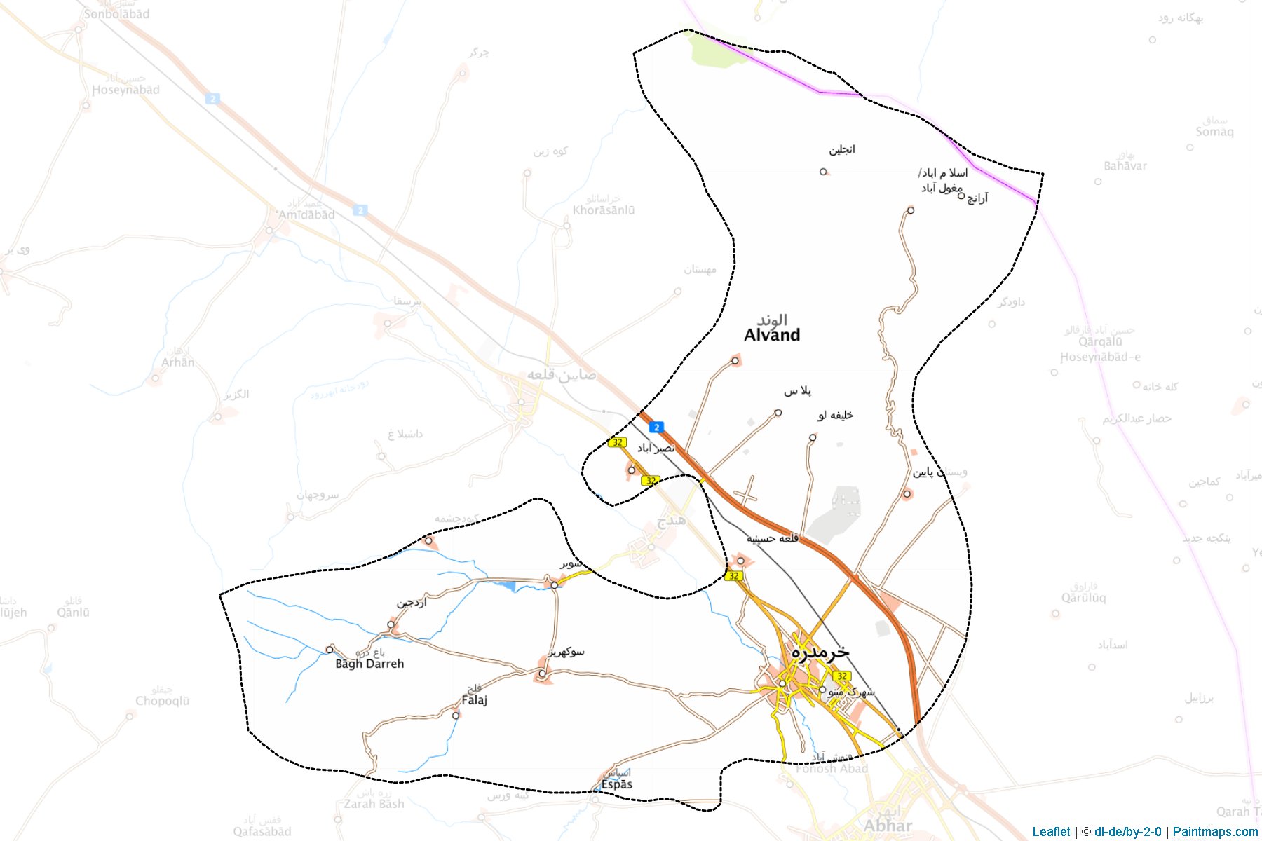 Muestras de recorte de mapas Khorramdarreh (Zanjan)-1