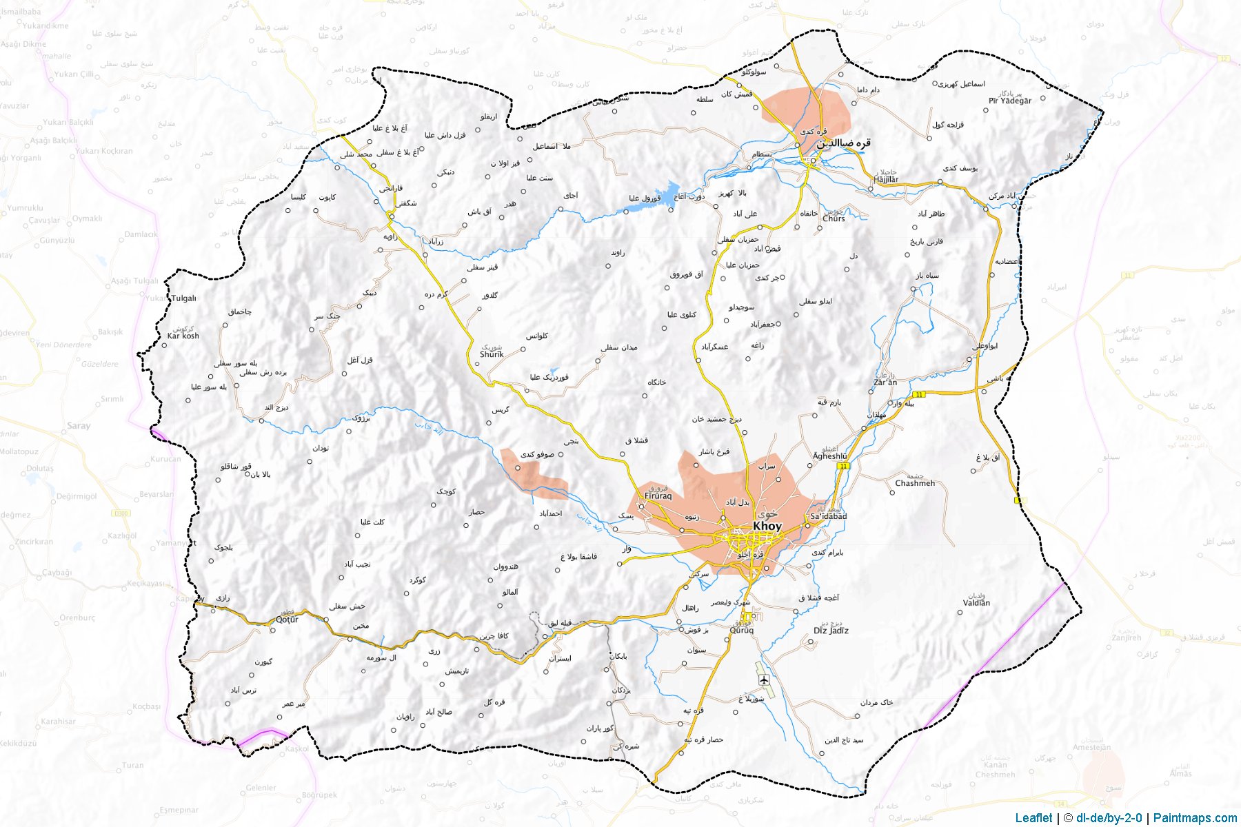 Hoy şehristanı (Batı Azerbaycan Eyaleti) Haritası Örnekleri-1