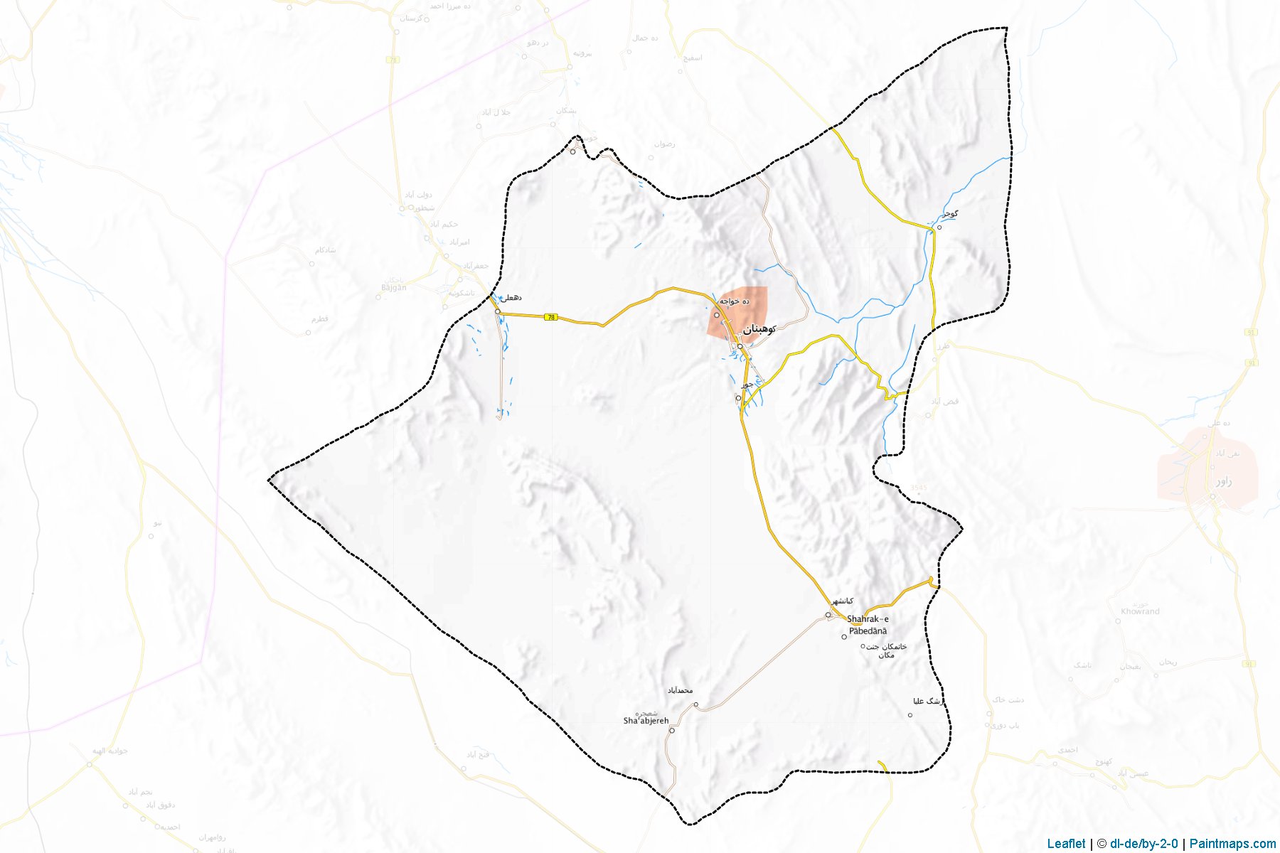 Kohbonan (Kerman) Map Cropping Samples-1