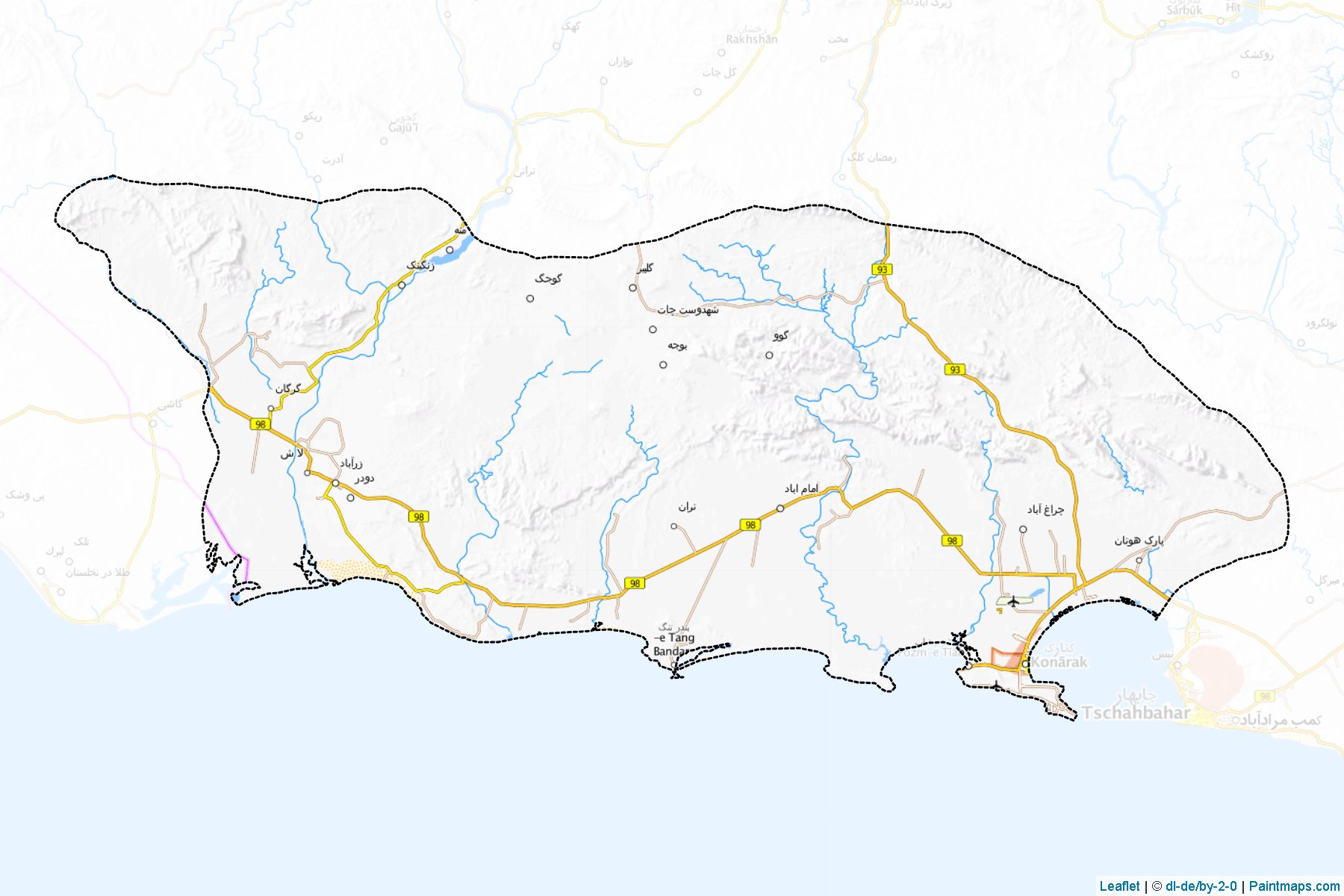 Konarak (Sistan va Baluchestan) Map Cropping Samples-1