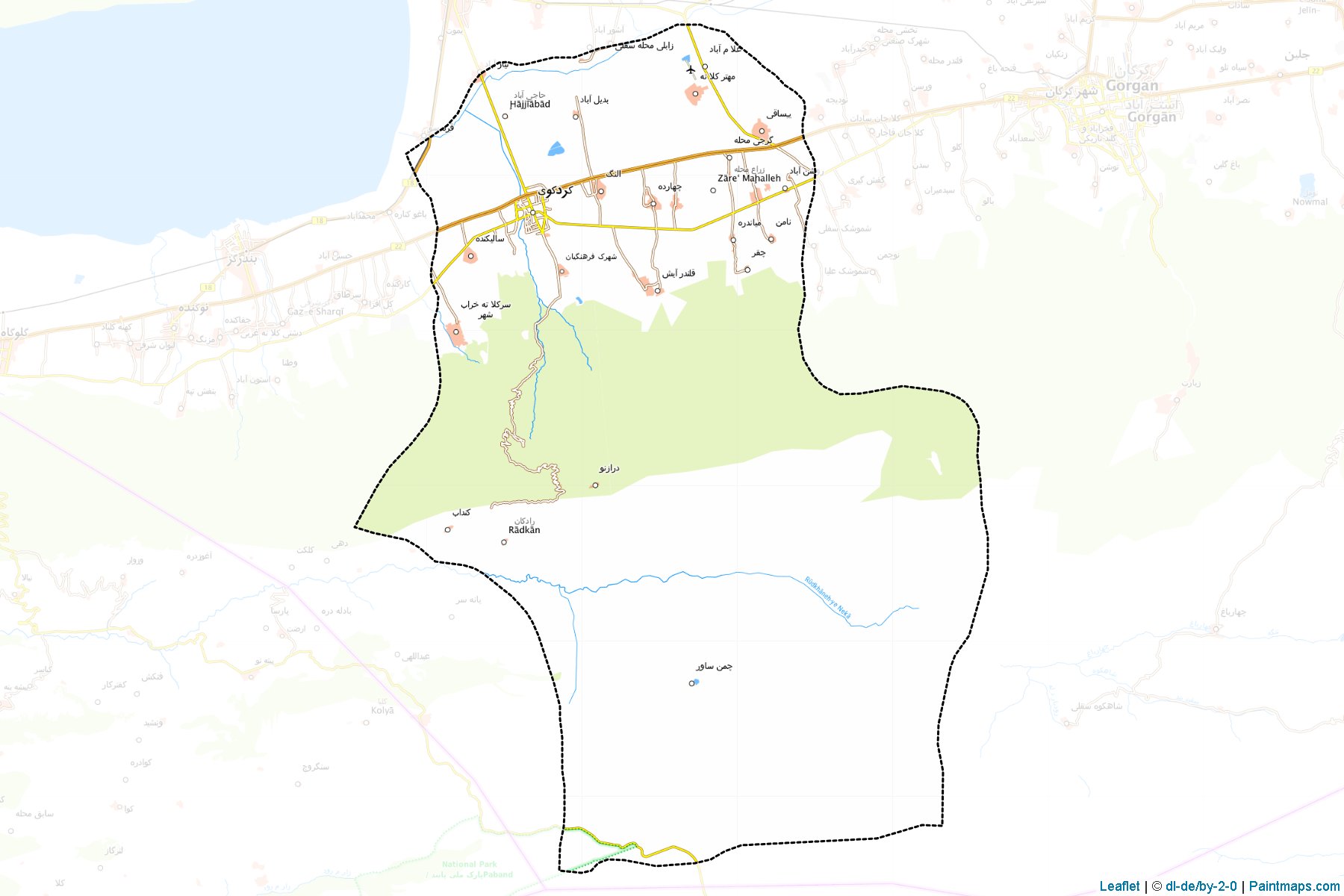 Muestras de recorte de mapas Kordkuy (Golestan)-1