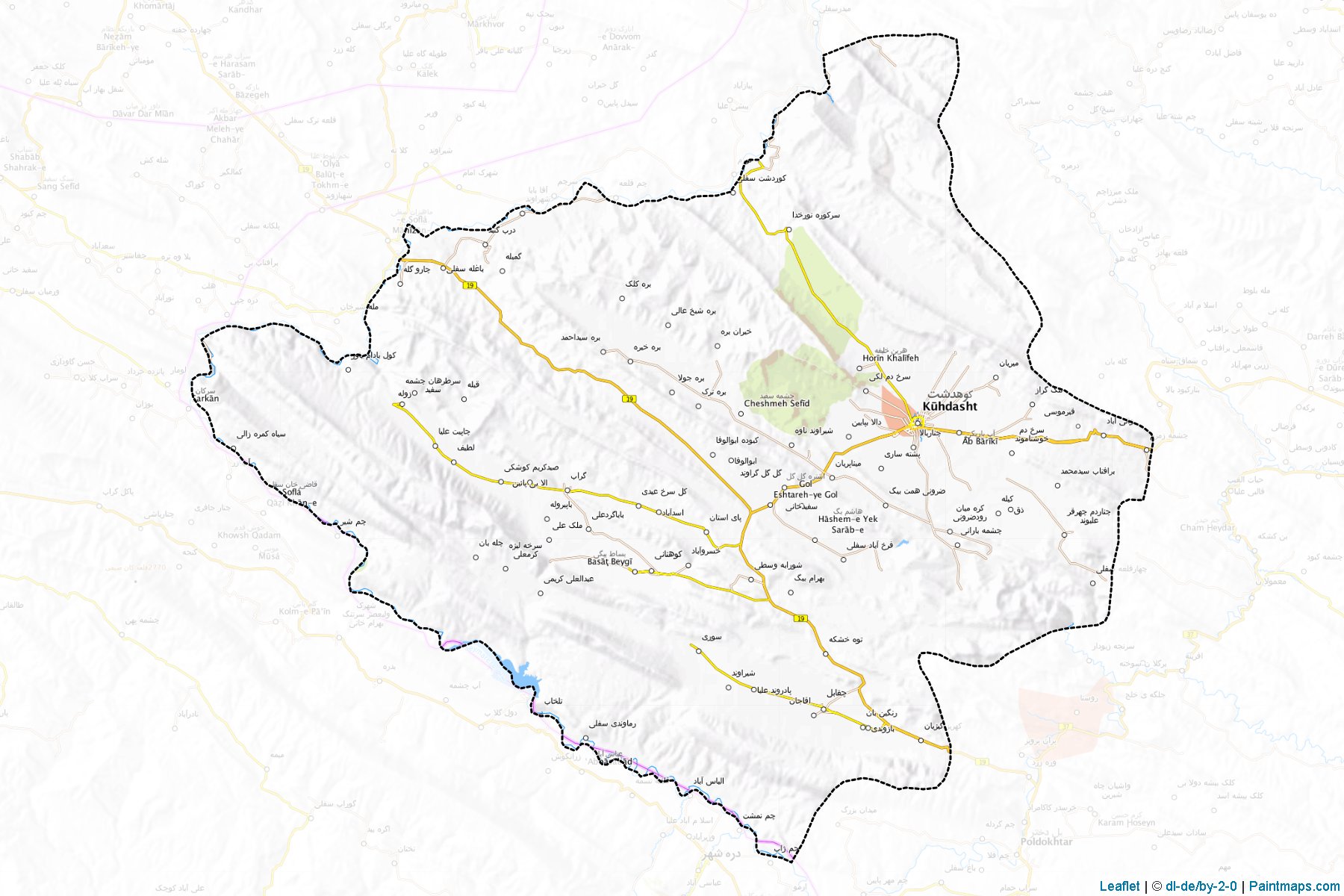 Muestras de recorte de mapas Kuhdasht (Lorestan)-1