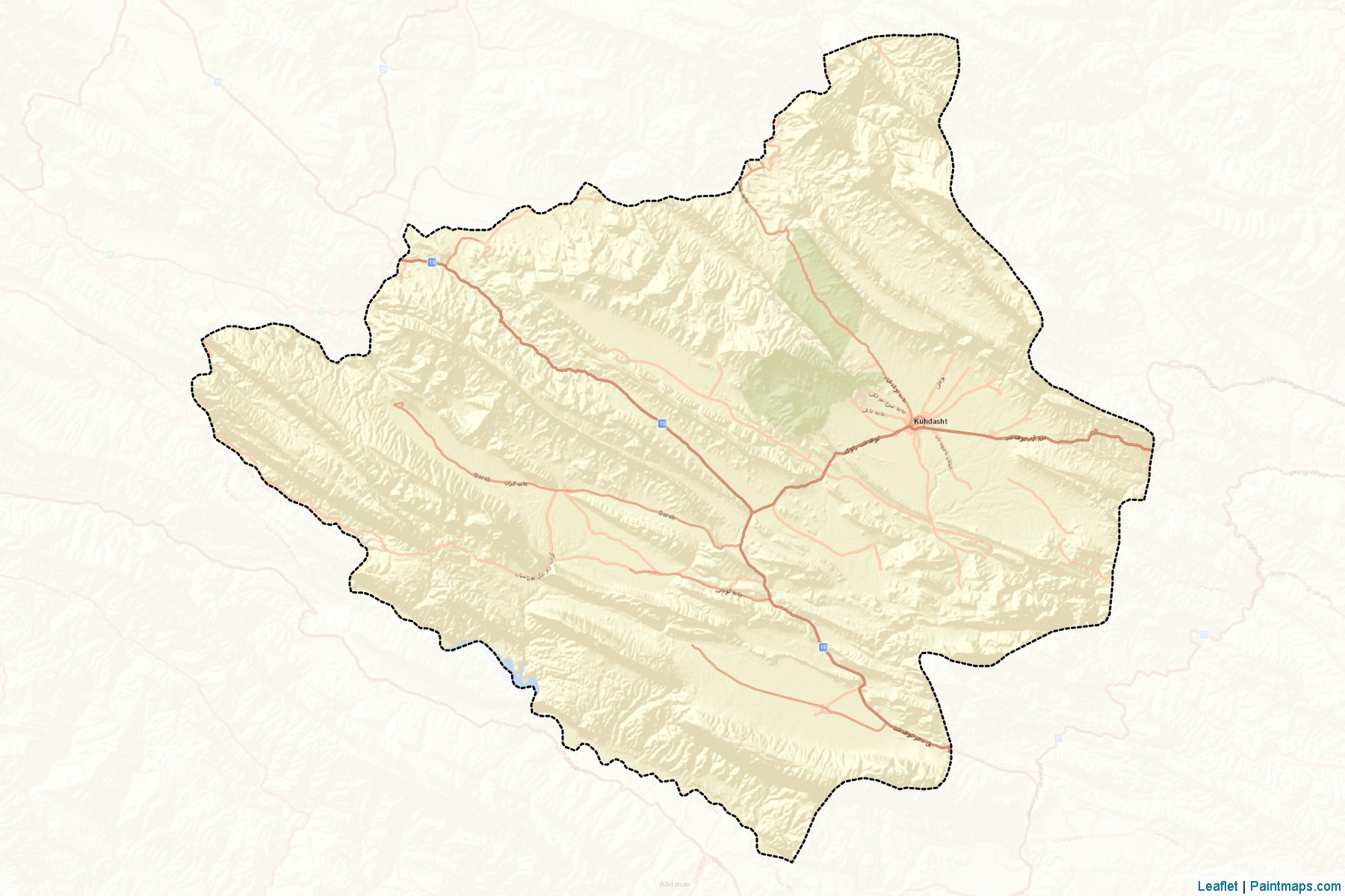 Muestras de recorte de mapas Kuhdasht (Lorestan)-2