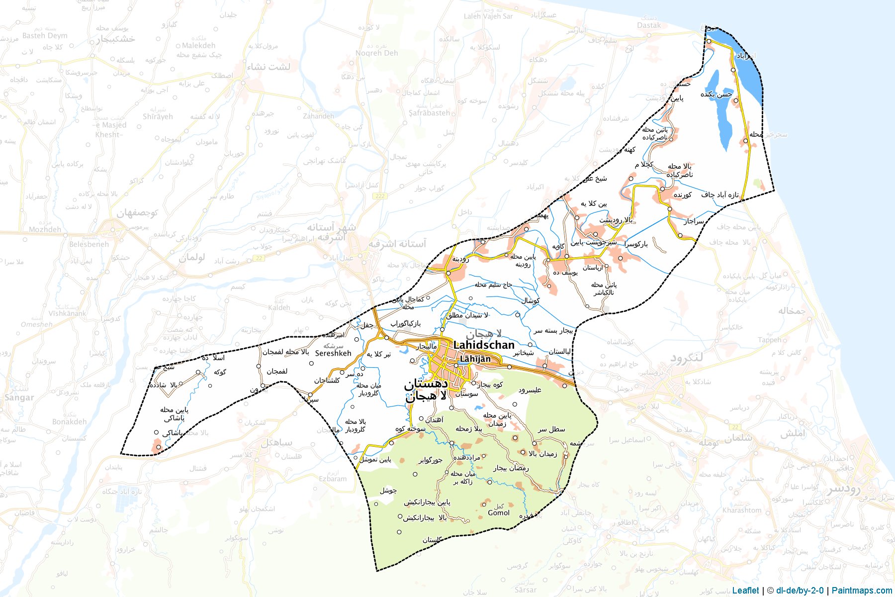 Lahijan (Gilan) Map Cropping Samples-1