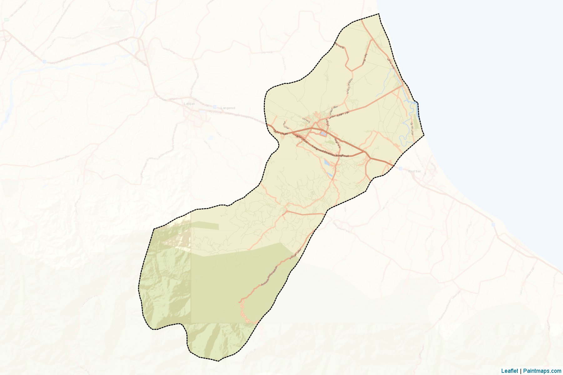 Muestras de recorte de mapas Langrud (Gilan)-2