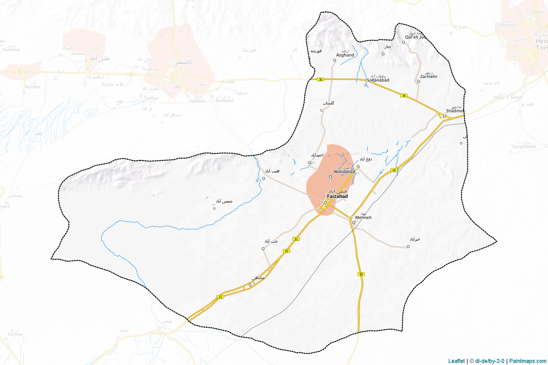 Muestras de recorte de mapas Mah-Velat (Razavi Khorasan)-1