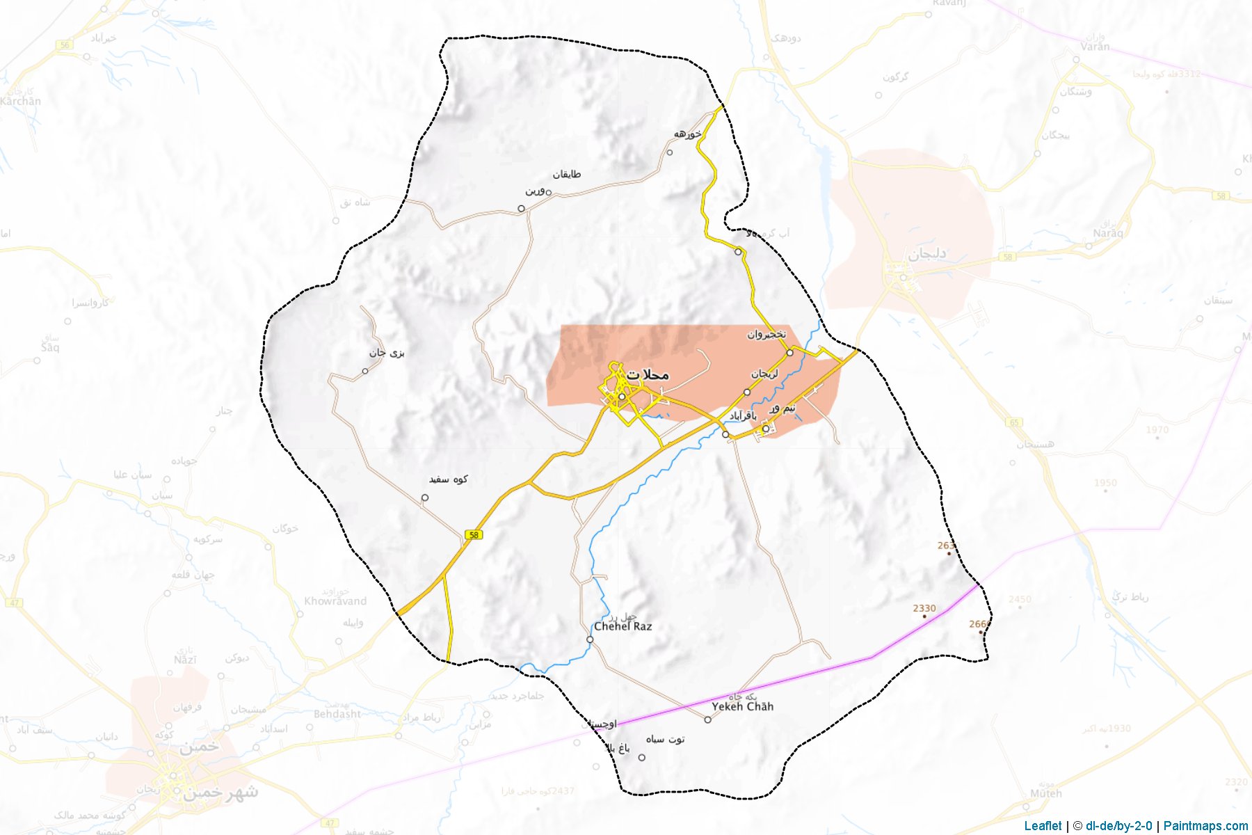 Mahalat (Markazi) Map Cropping Samples-1