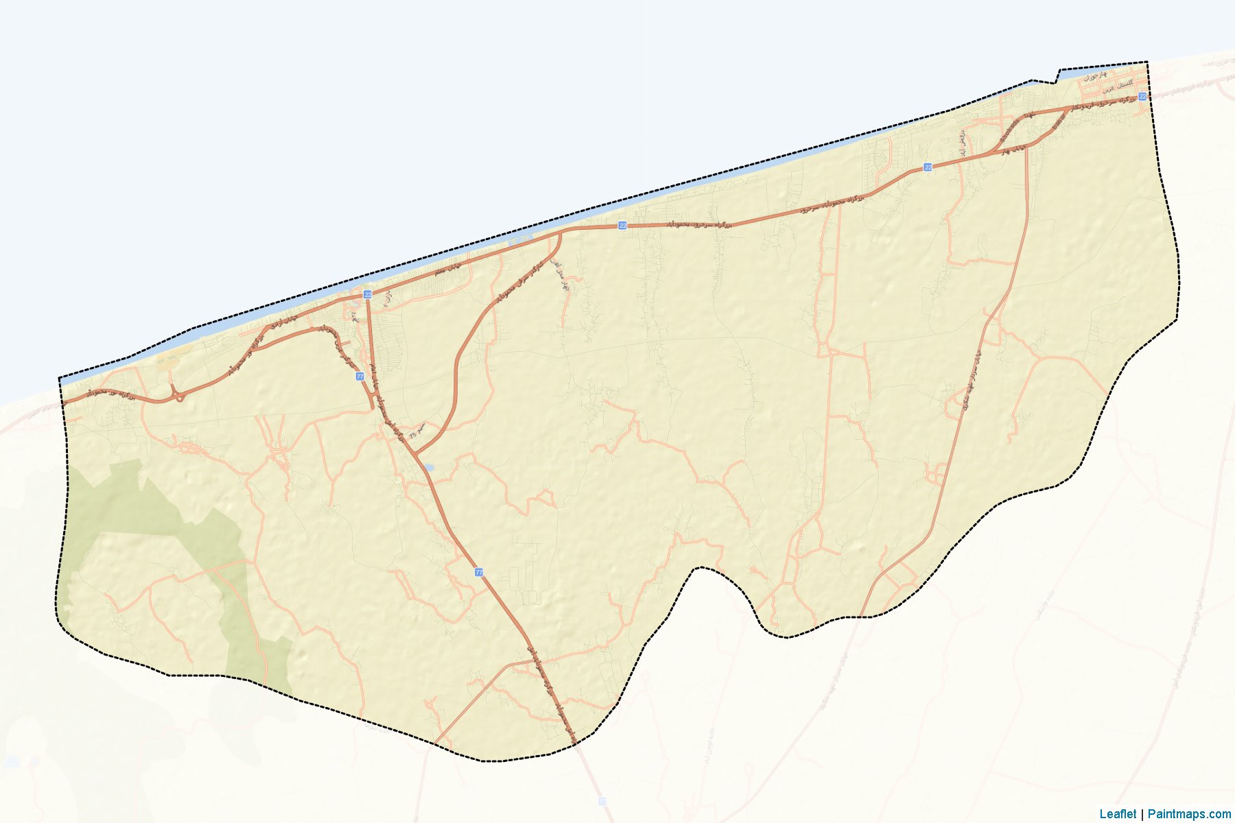 Muestras de recorte de mapas Mahmoudabad (Mazandaran)-2